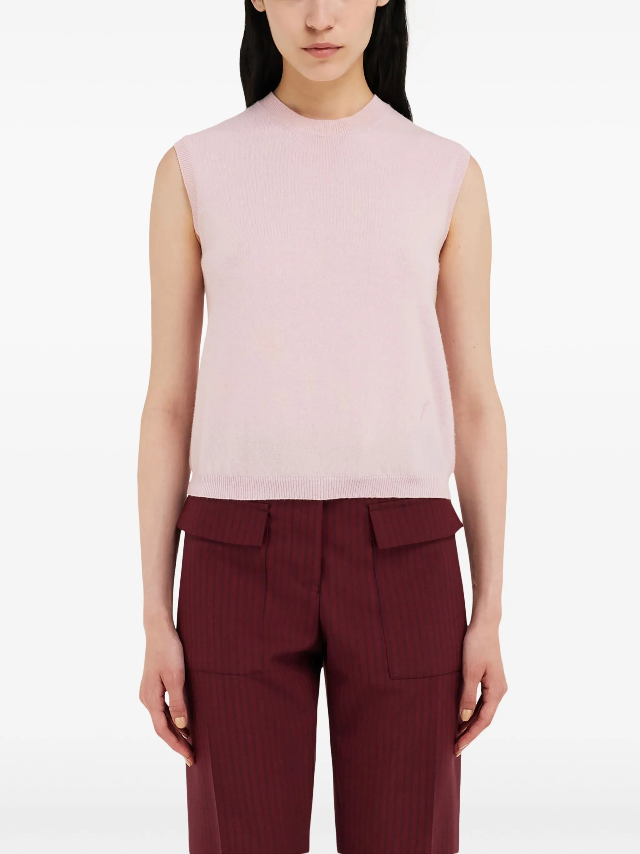 sleeveless cashmere gilet