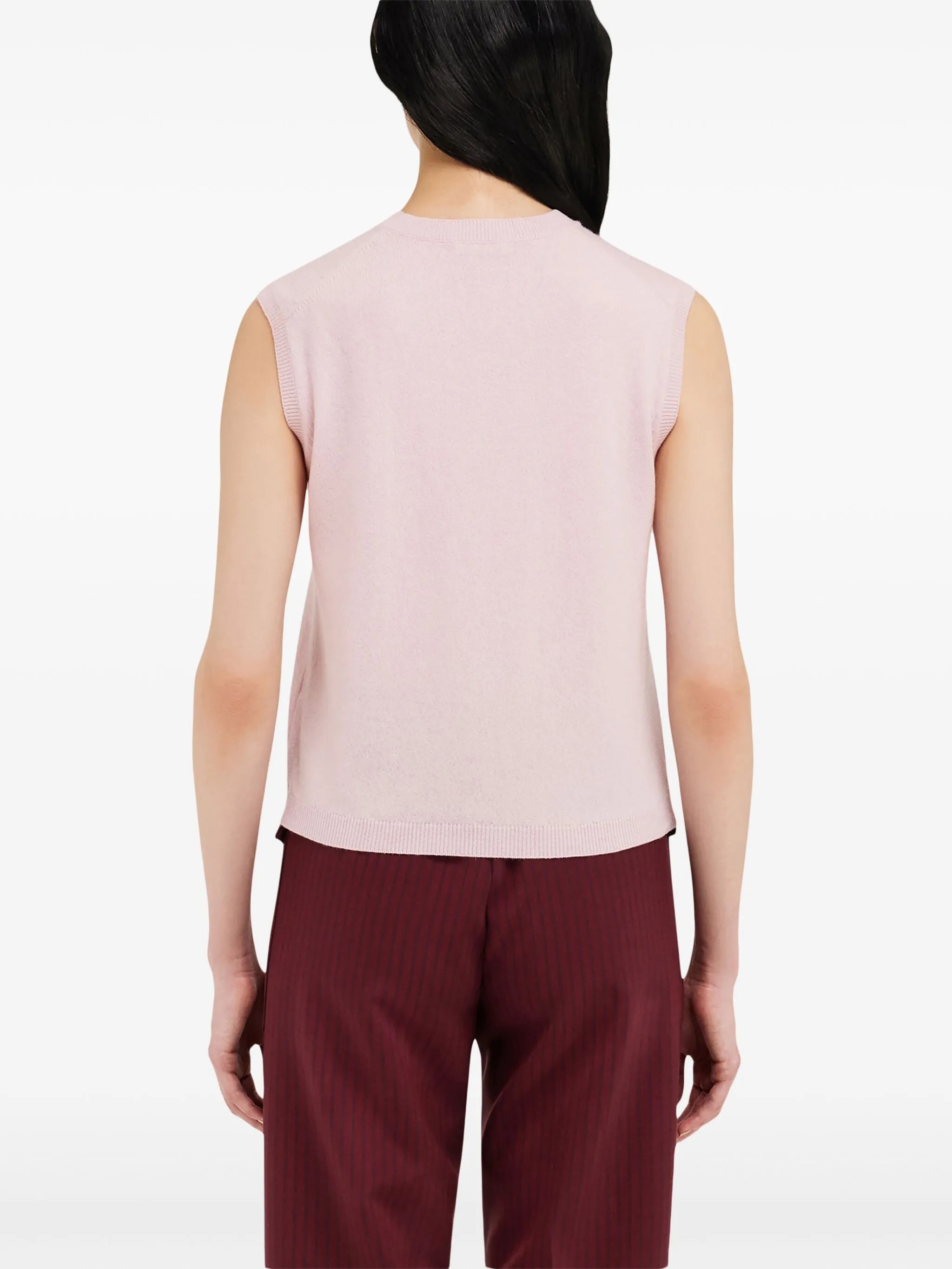 sleeveless cashmere gilet