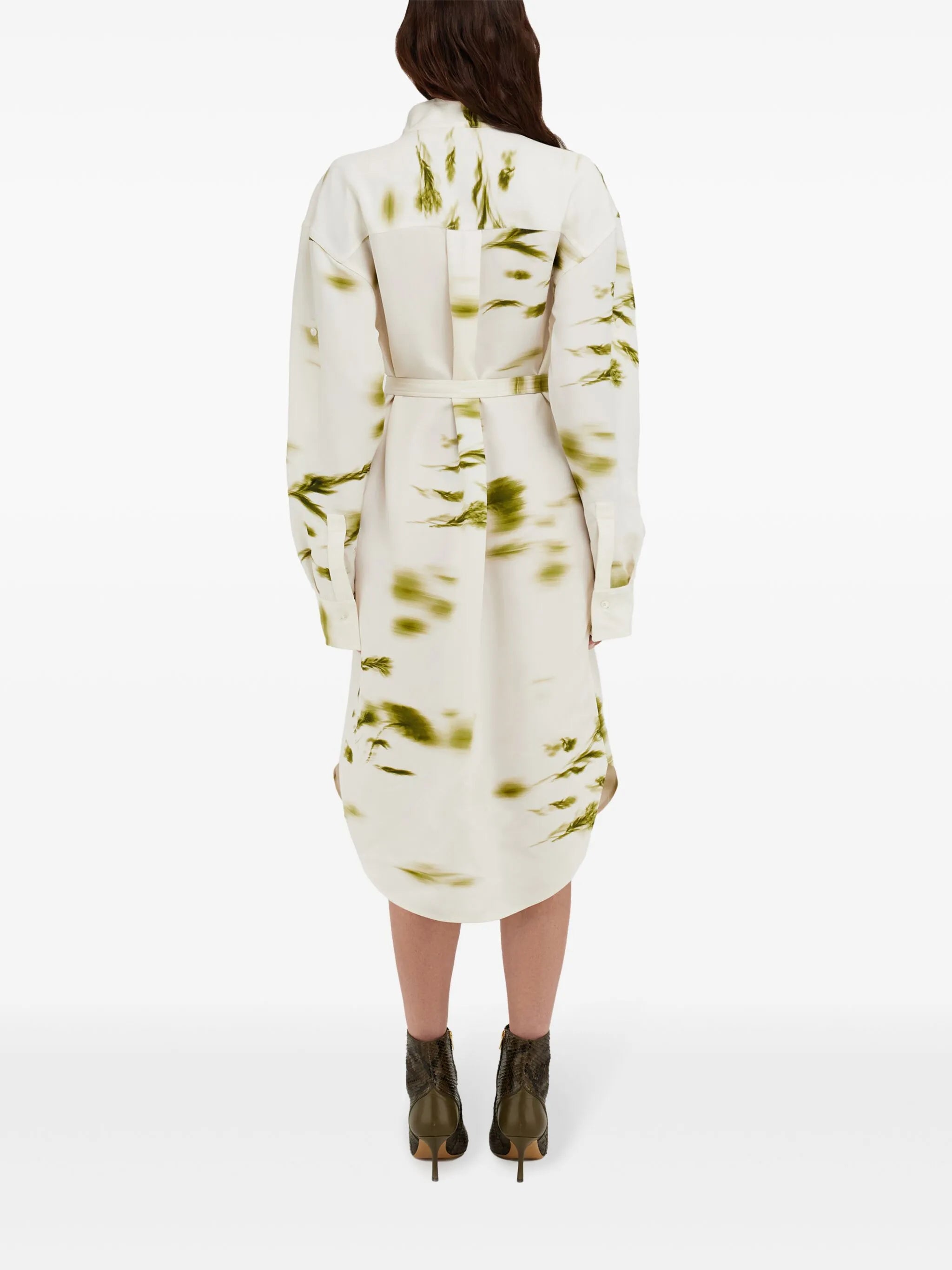 Blossom print shirt dress