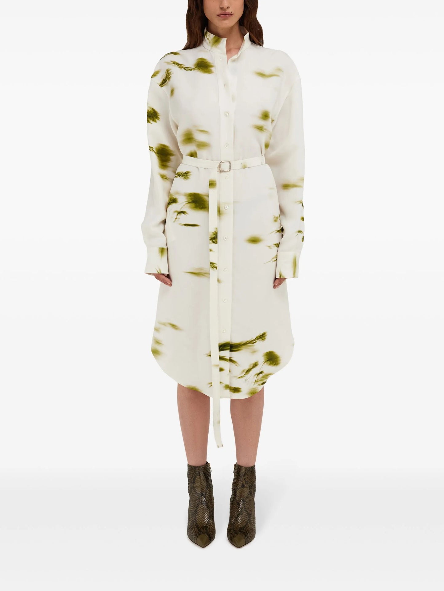 Blossom print shirt dress