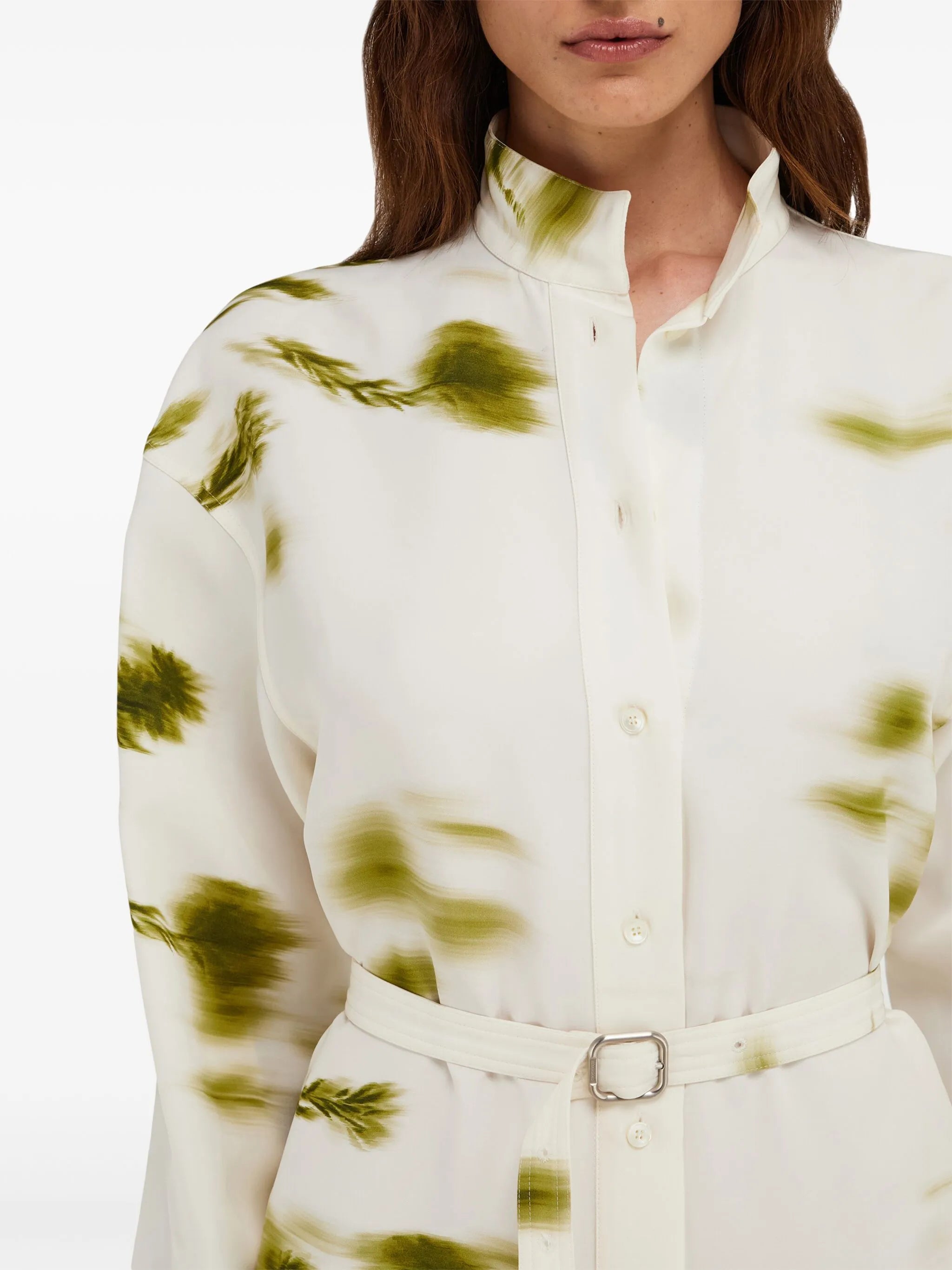 Blossom print shirt dress