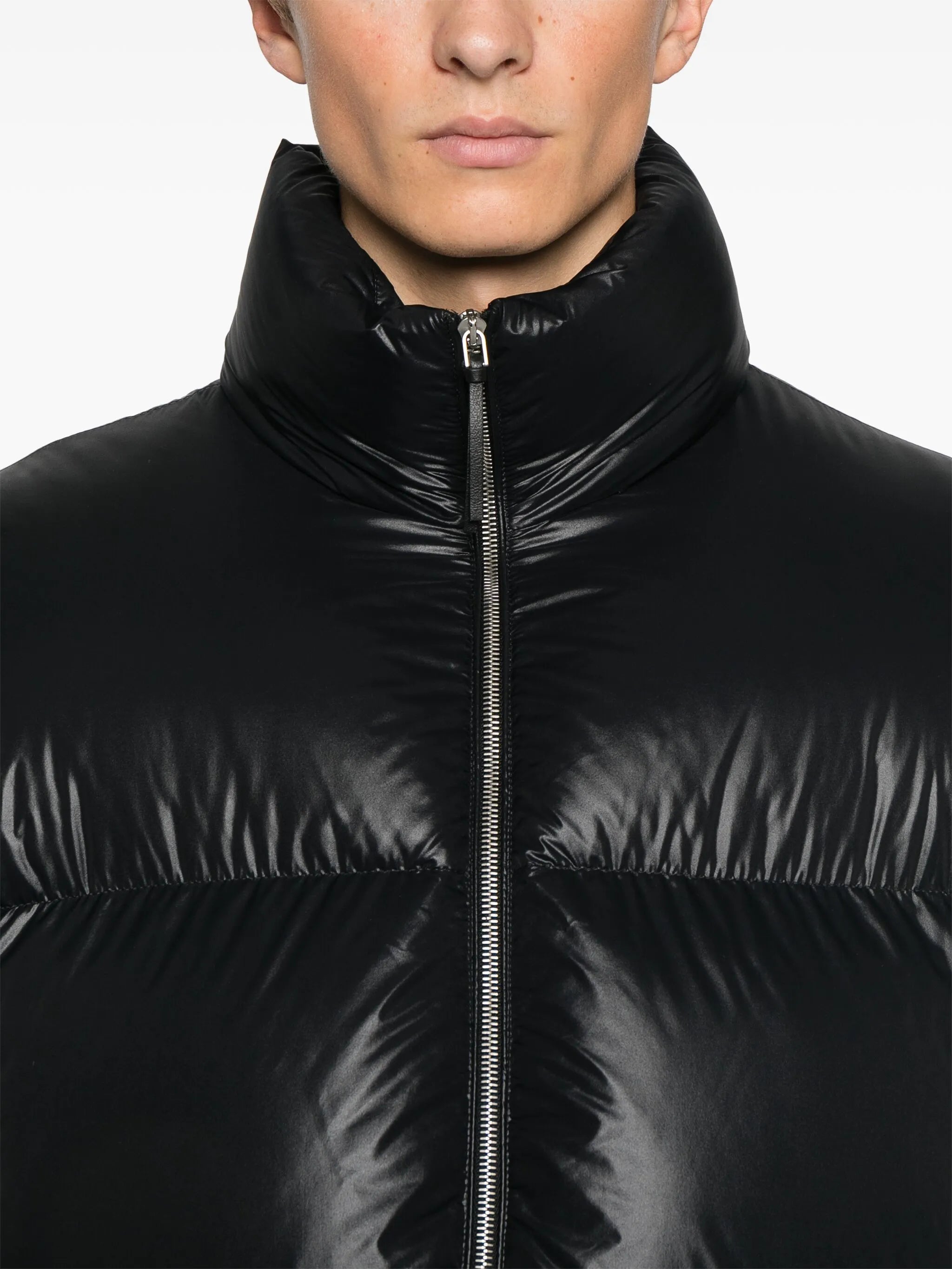 zip-up puffer jacket