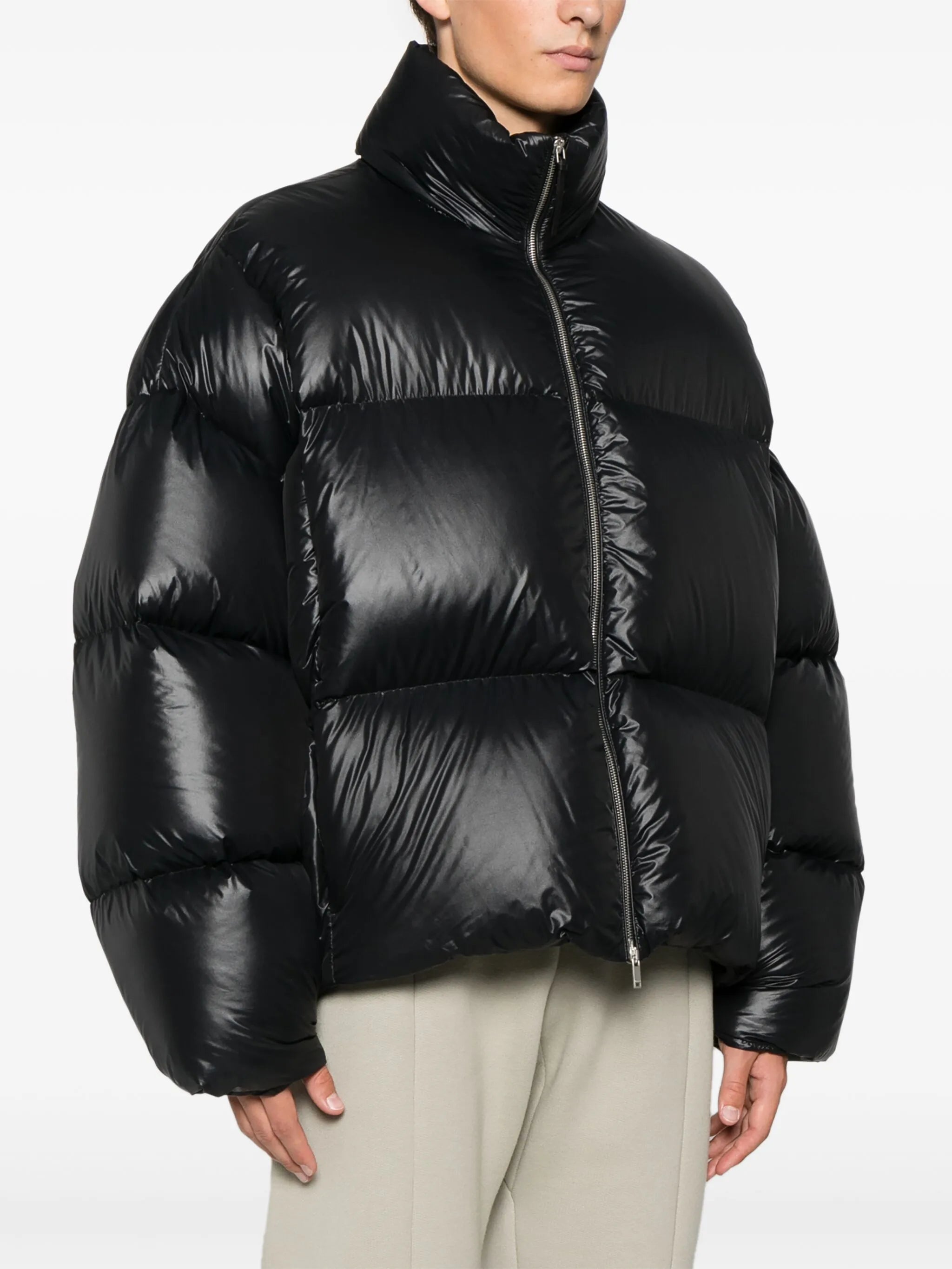 zip-up puffer jacket