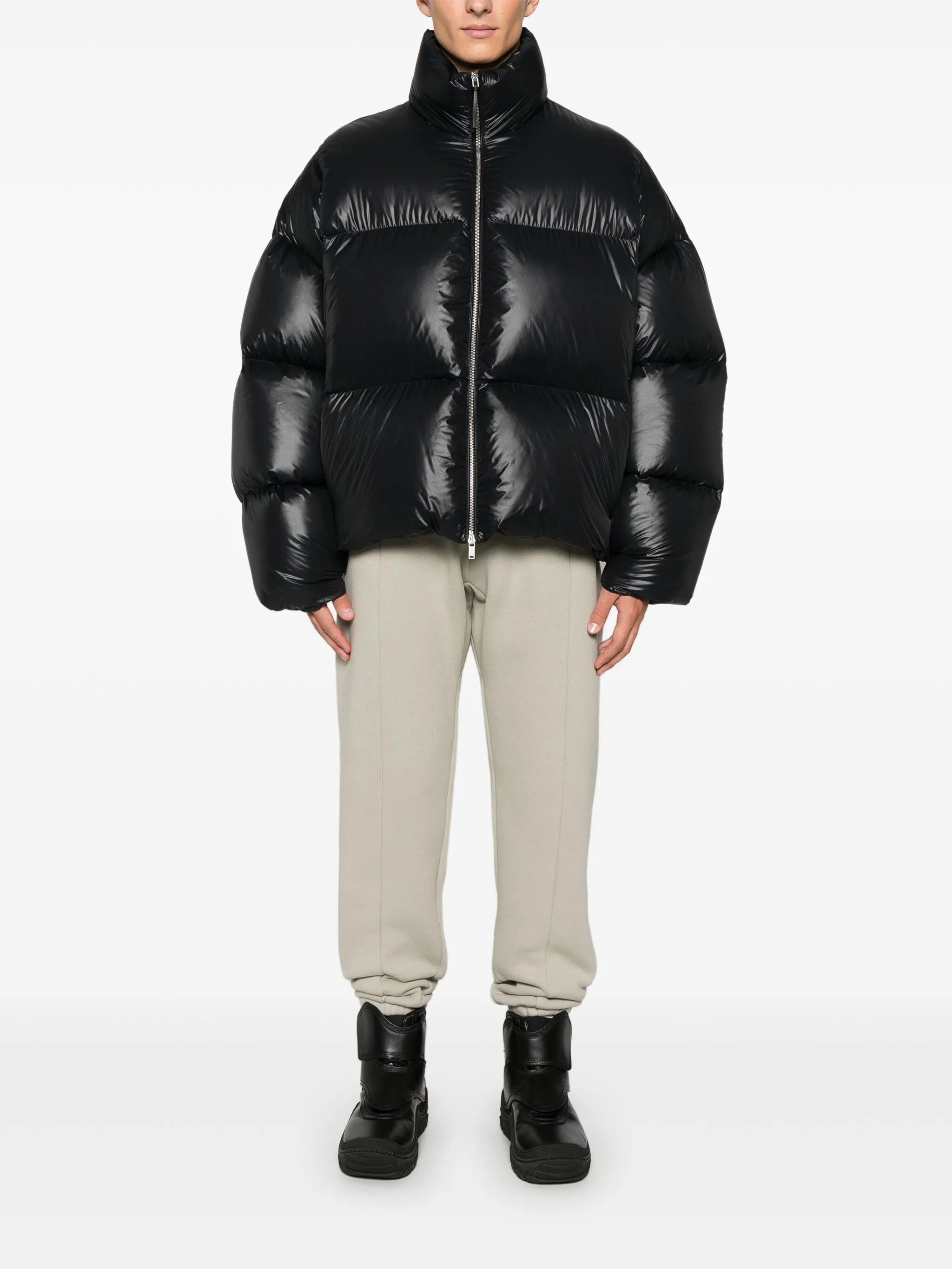 zip-up puffer jacket
