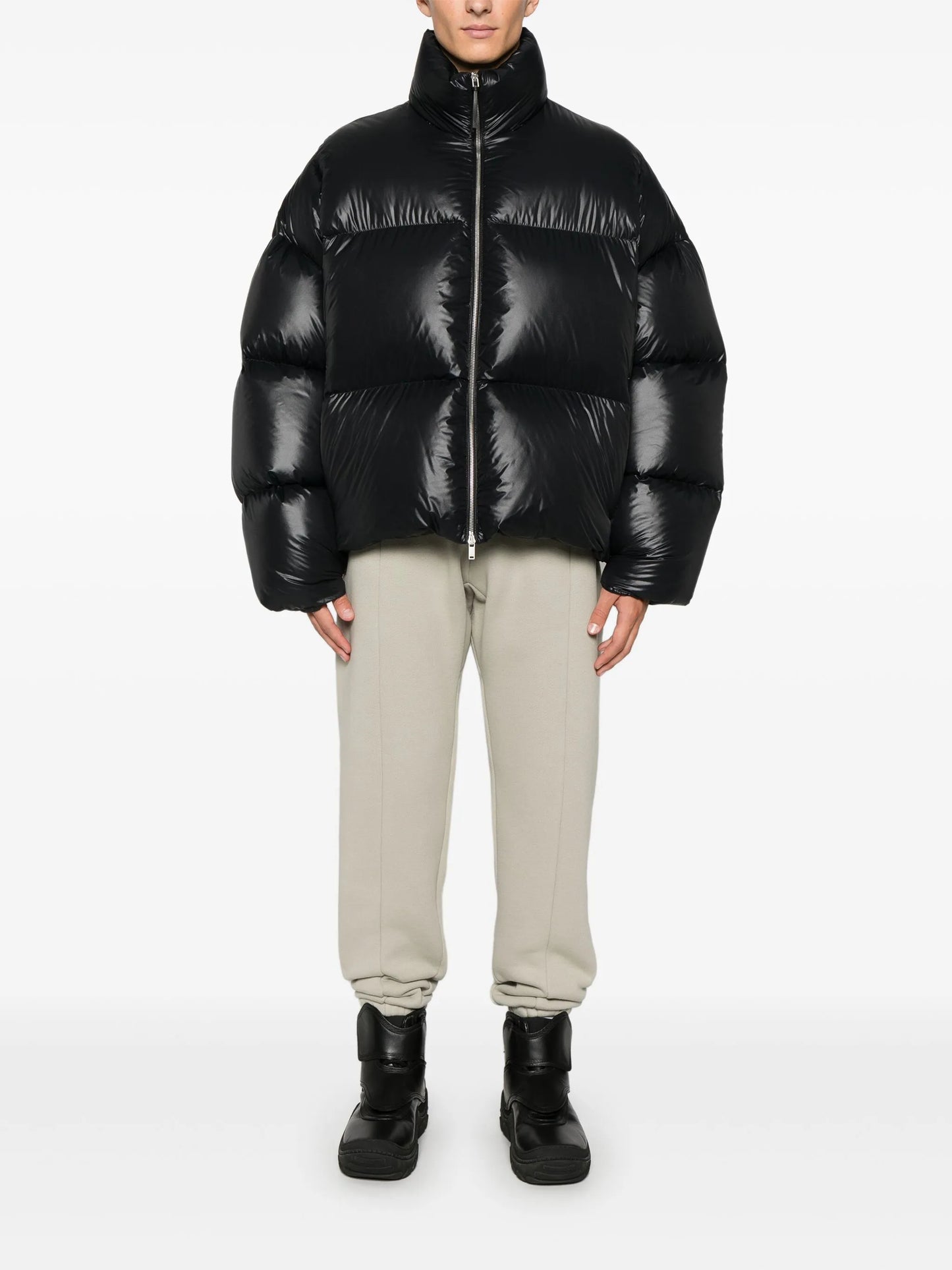 zip-up puffer jacket