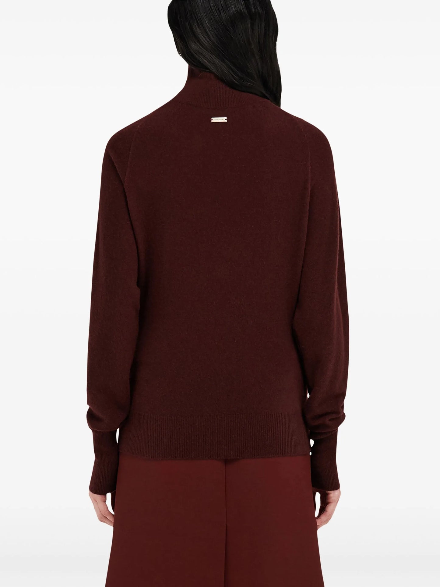 mock-neck cut-out jumper
