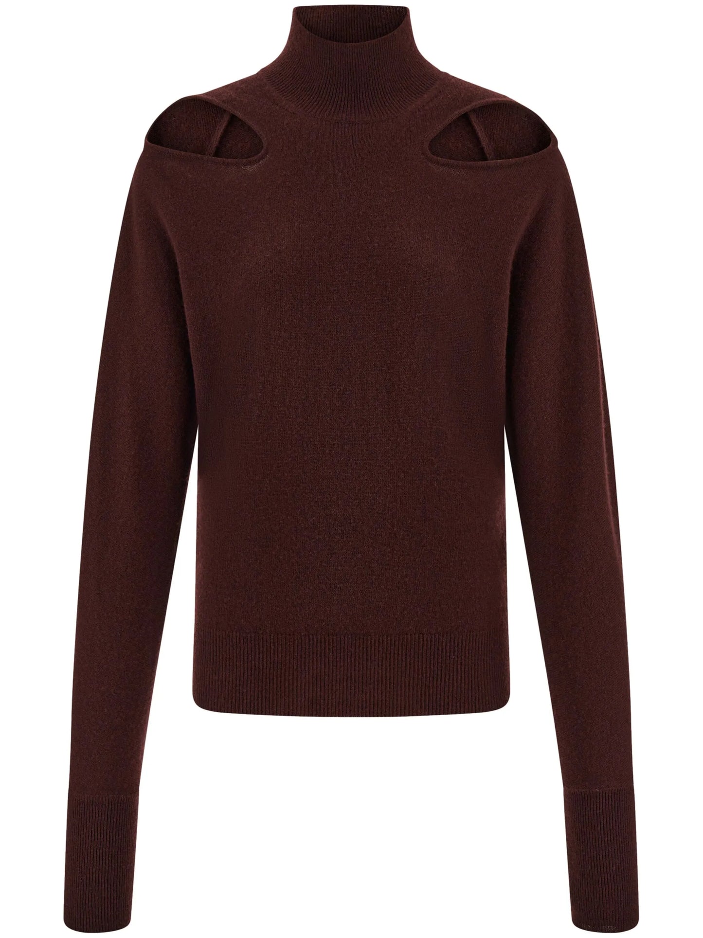 mock-neck cut-out jumper