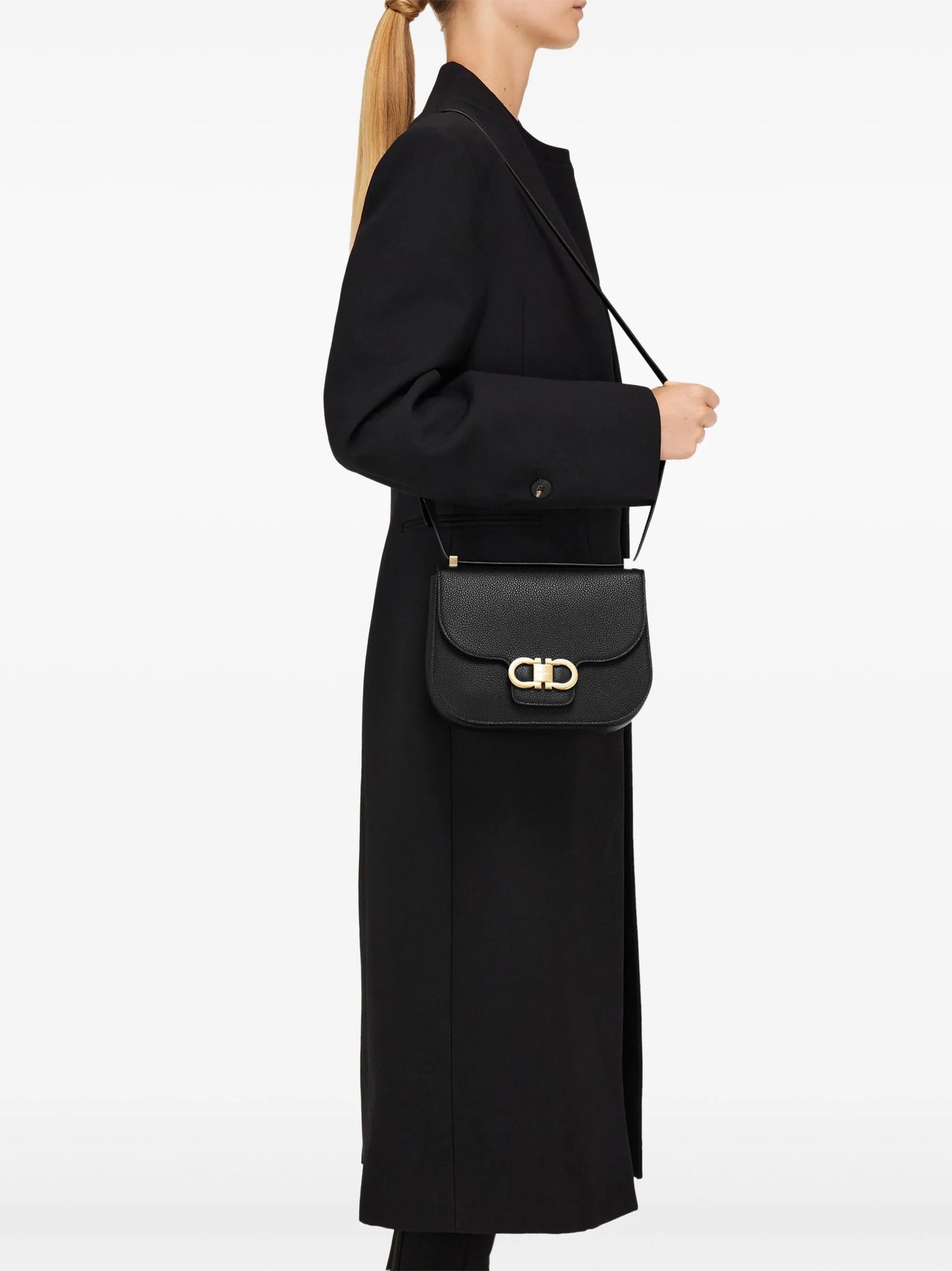 Double Gancini North-South shoulder bag