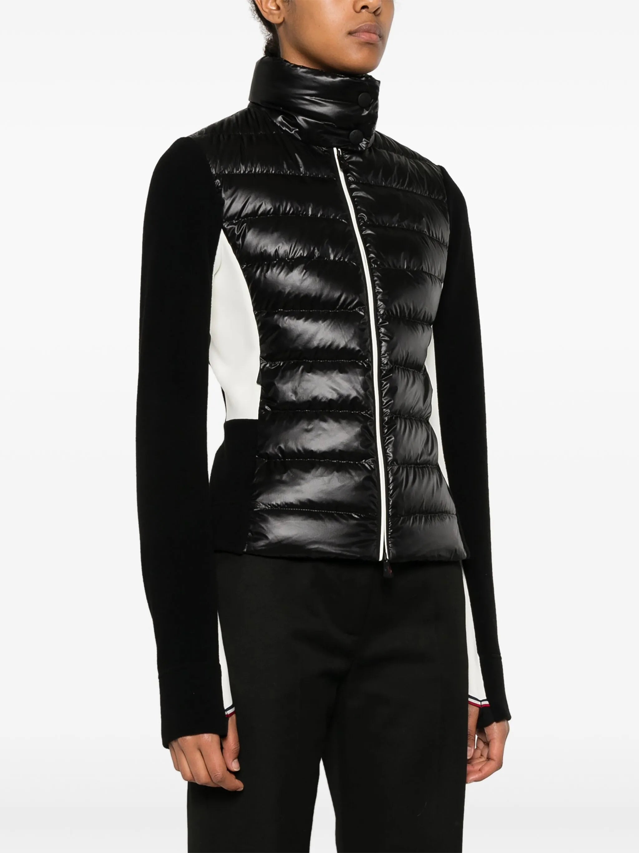 padded zip-up sweatshirt
