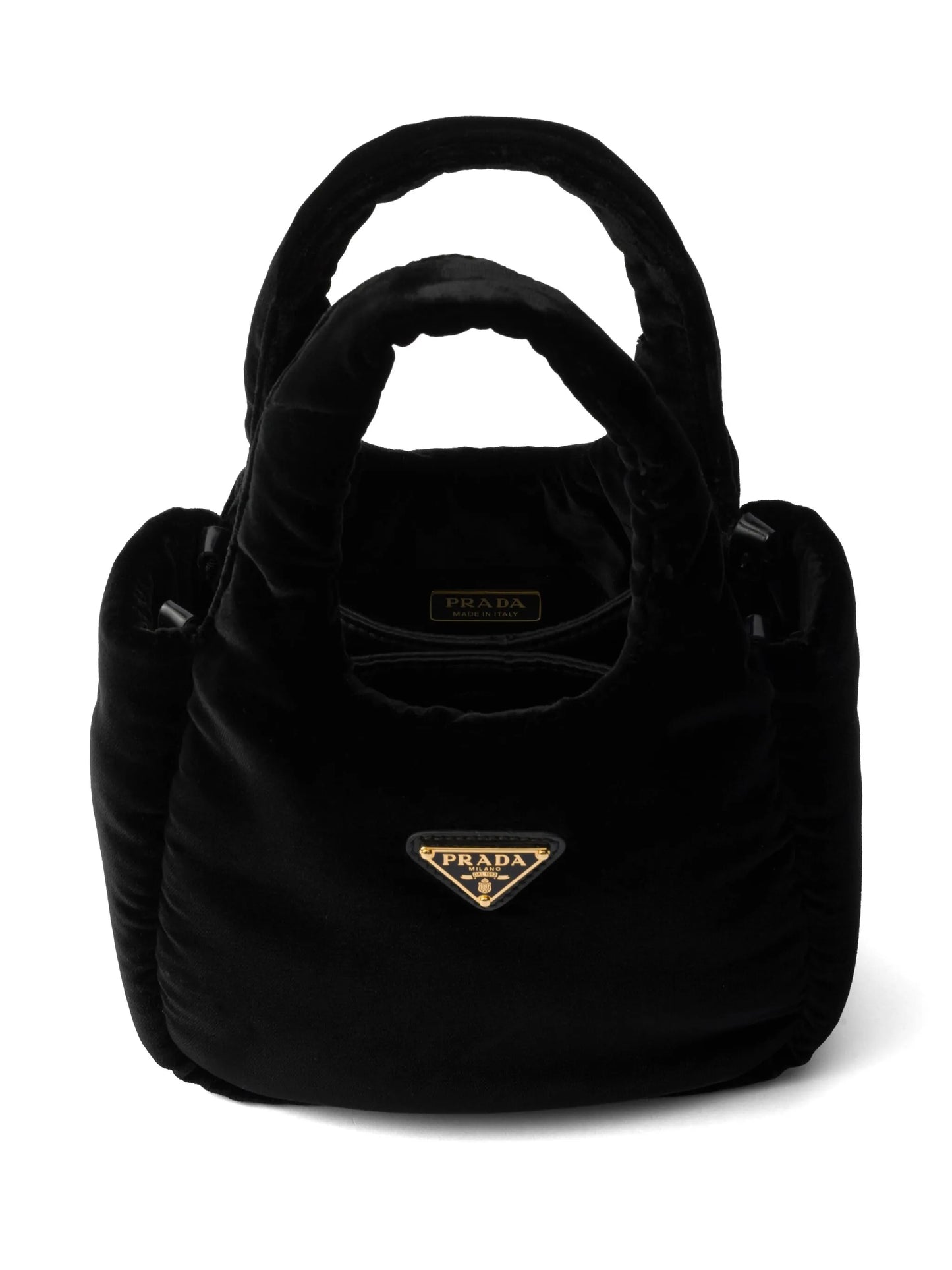 padded velvet mini bag