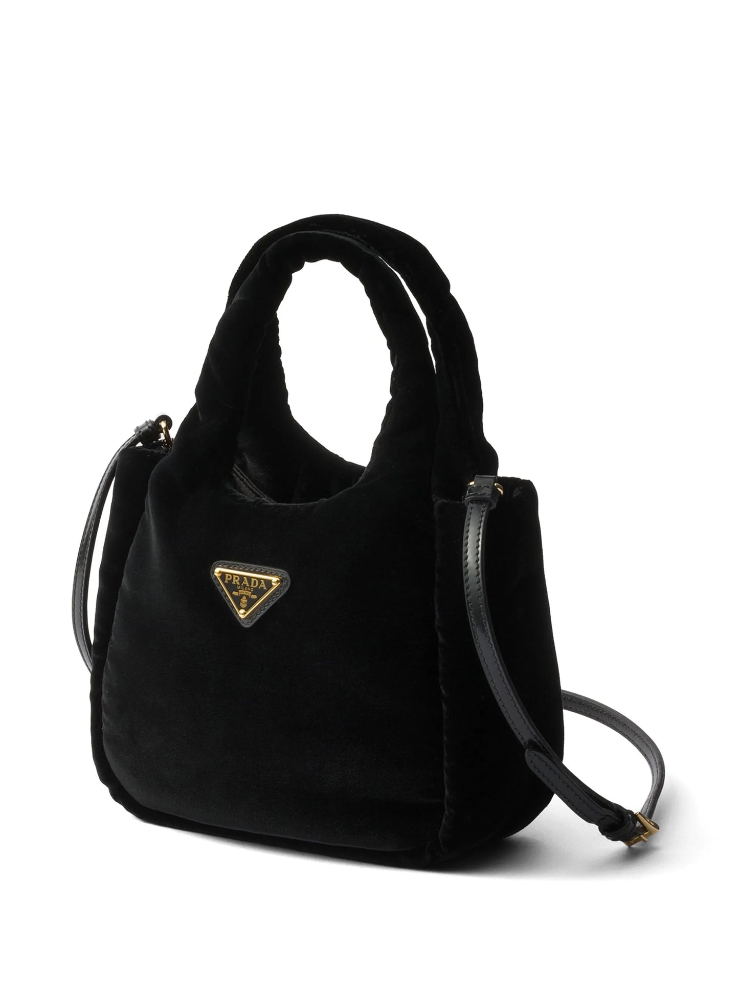 padded velvet mini bag
