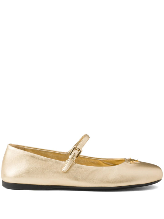 leather ballerina shoes