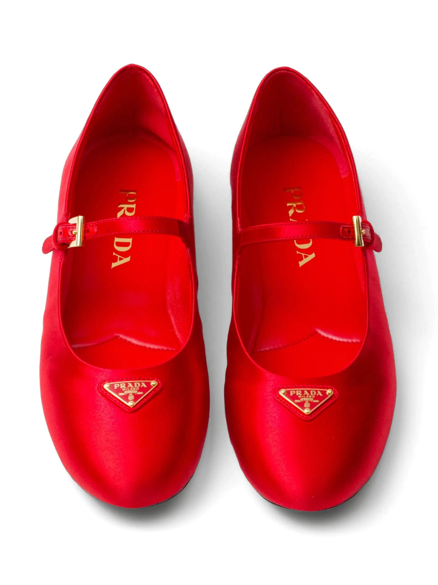 satin-finish ballerina shoes