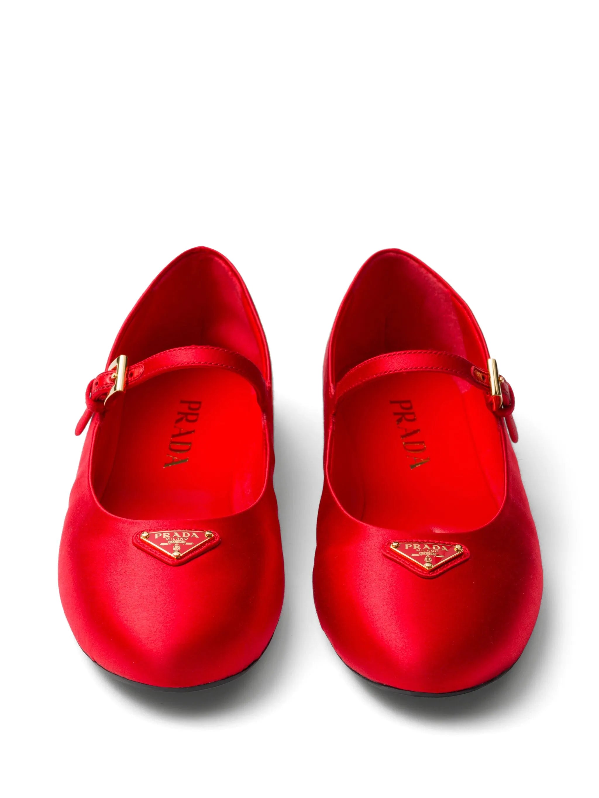 satin-finish ballerina shoes