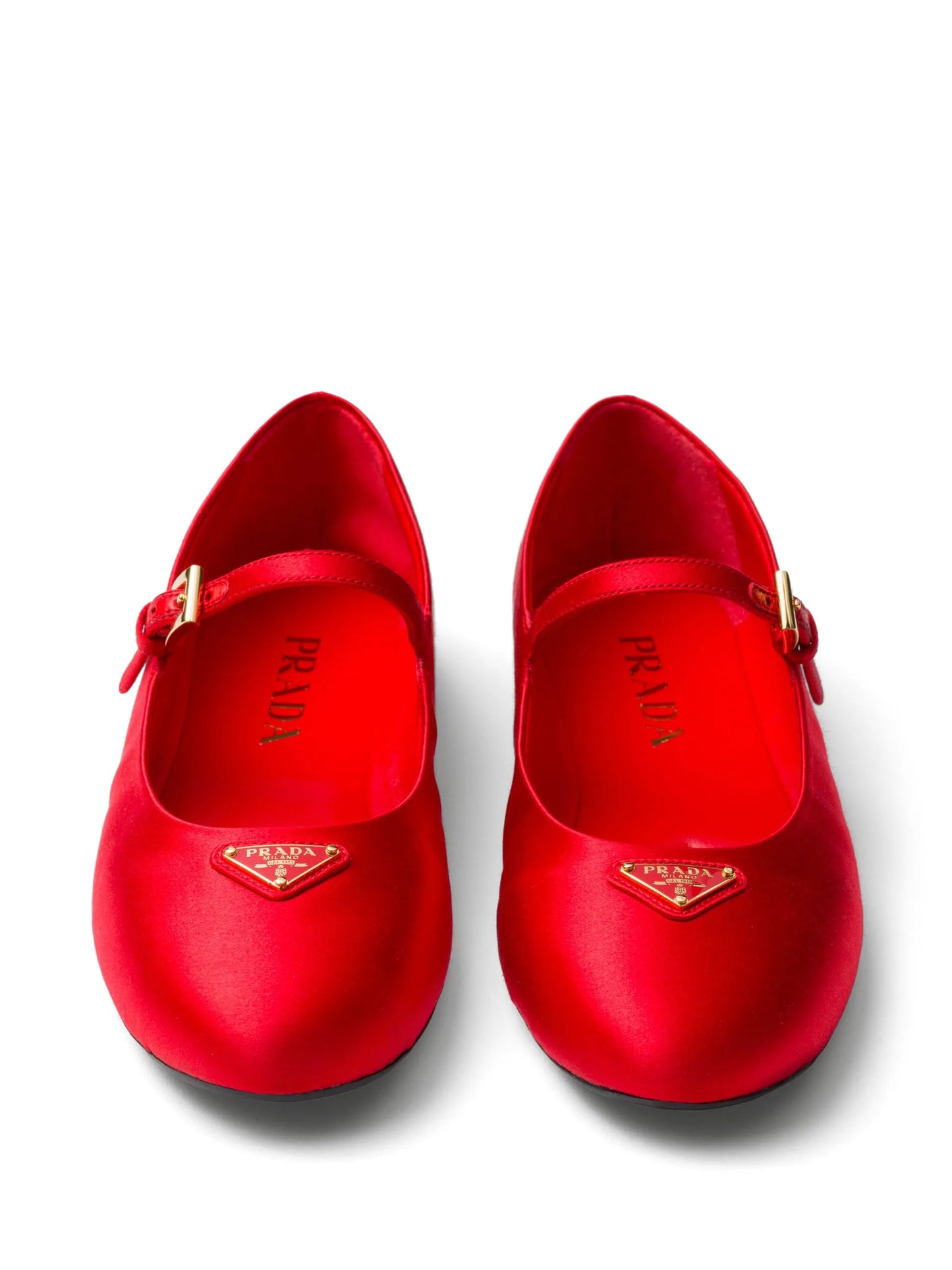 satin-finish ballerina shoes
