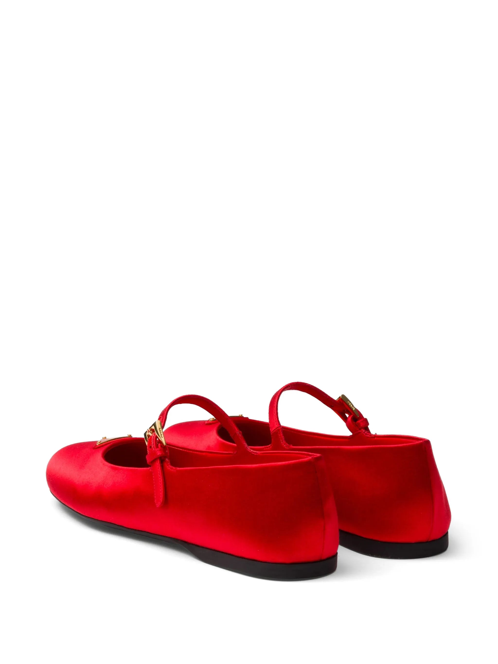 satin-finish ballerina shoes