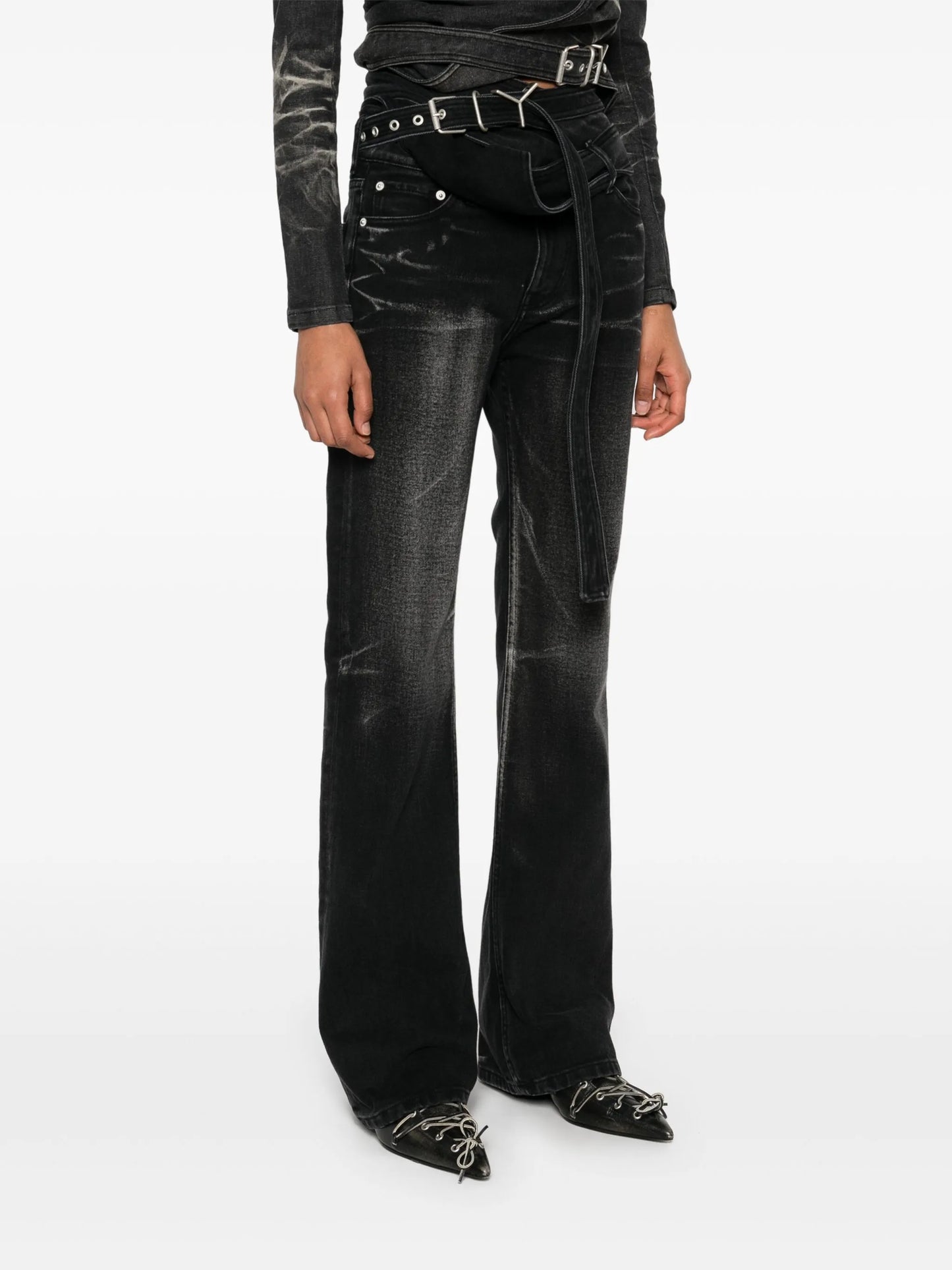 wrap belt jeans