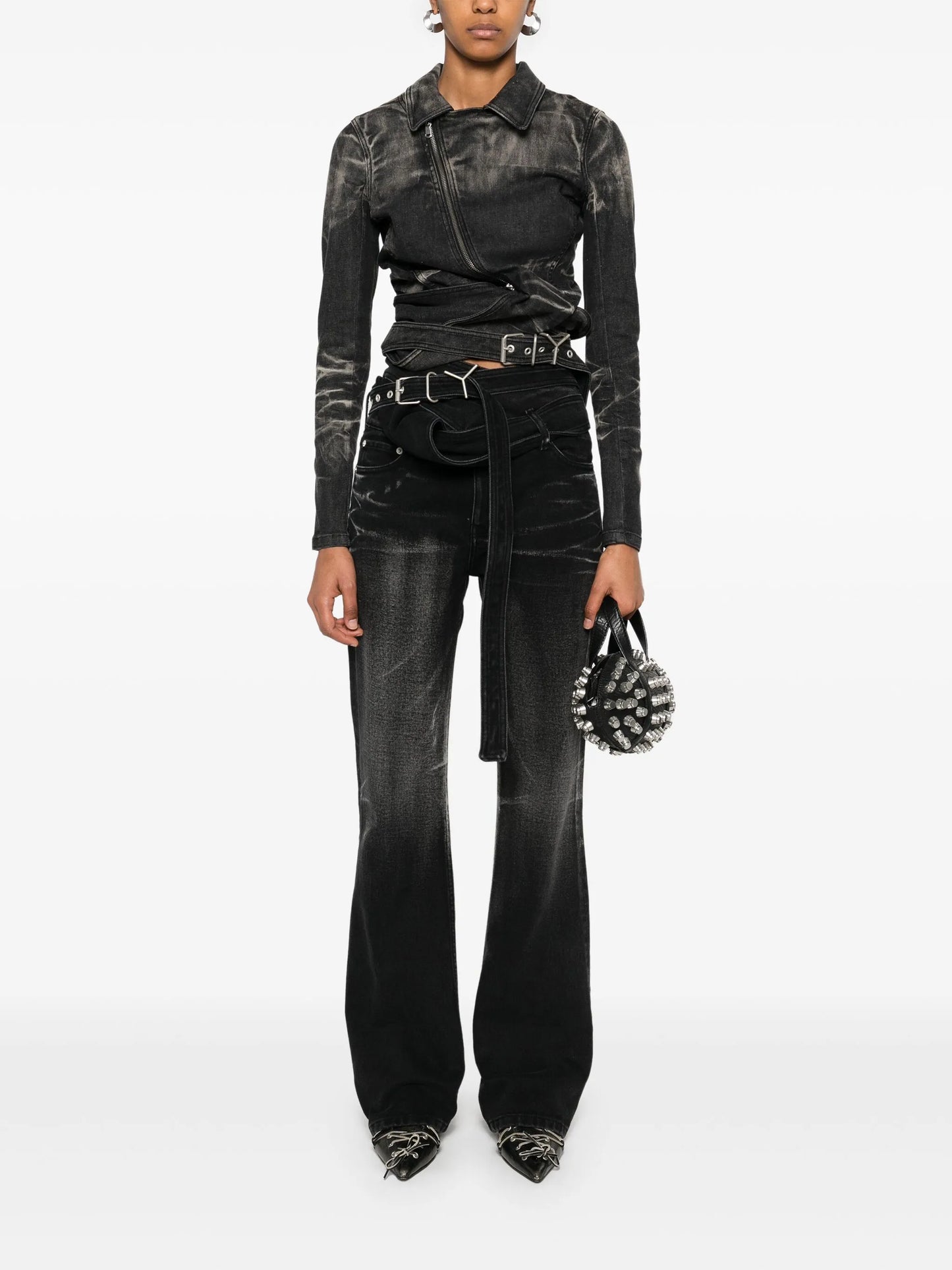 wrap belt jeans