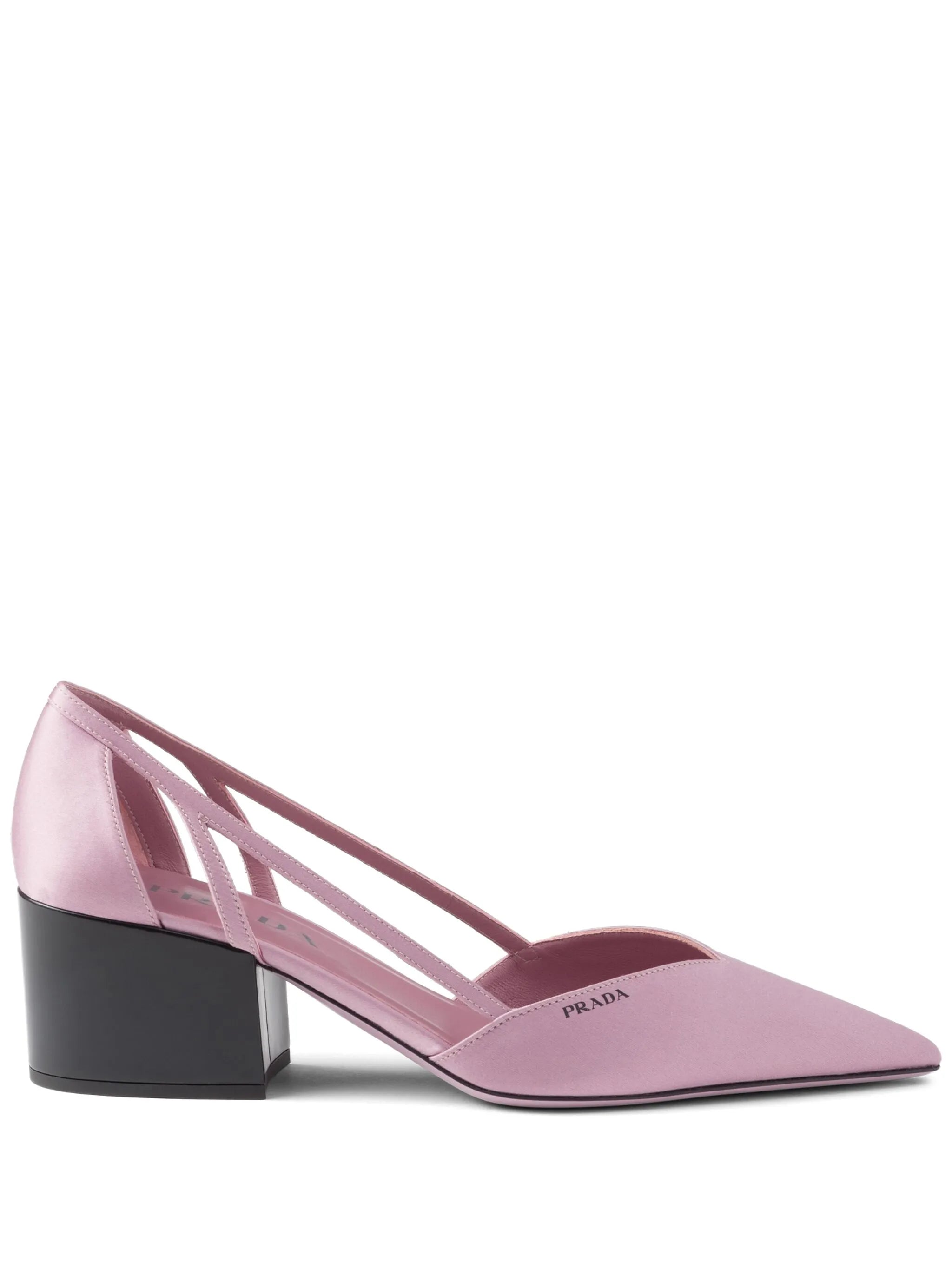 55mm satin cut-out pumps