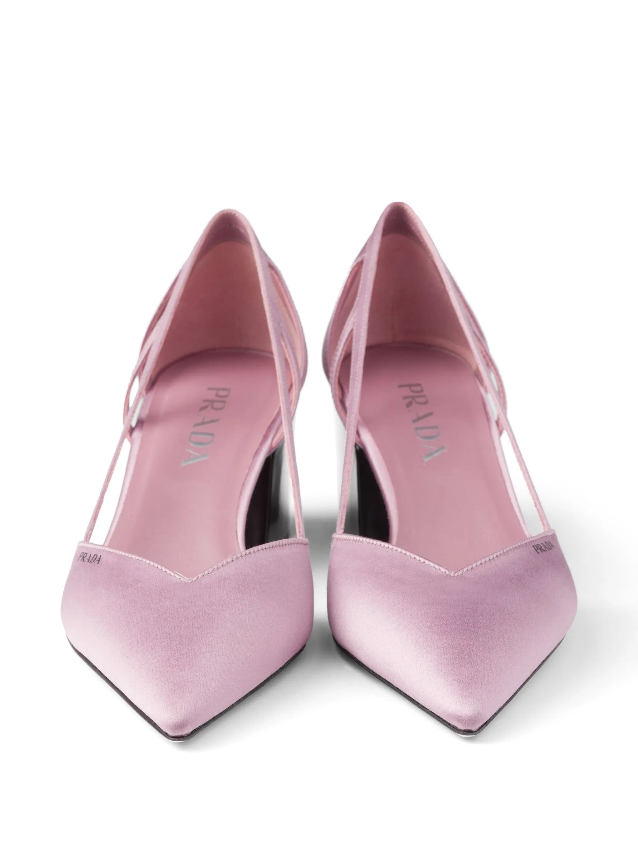 55mm satin cut-out pumps