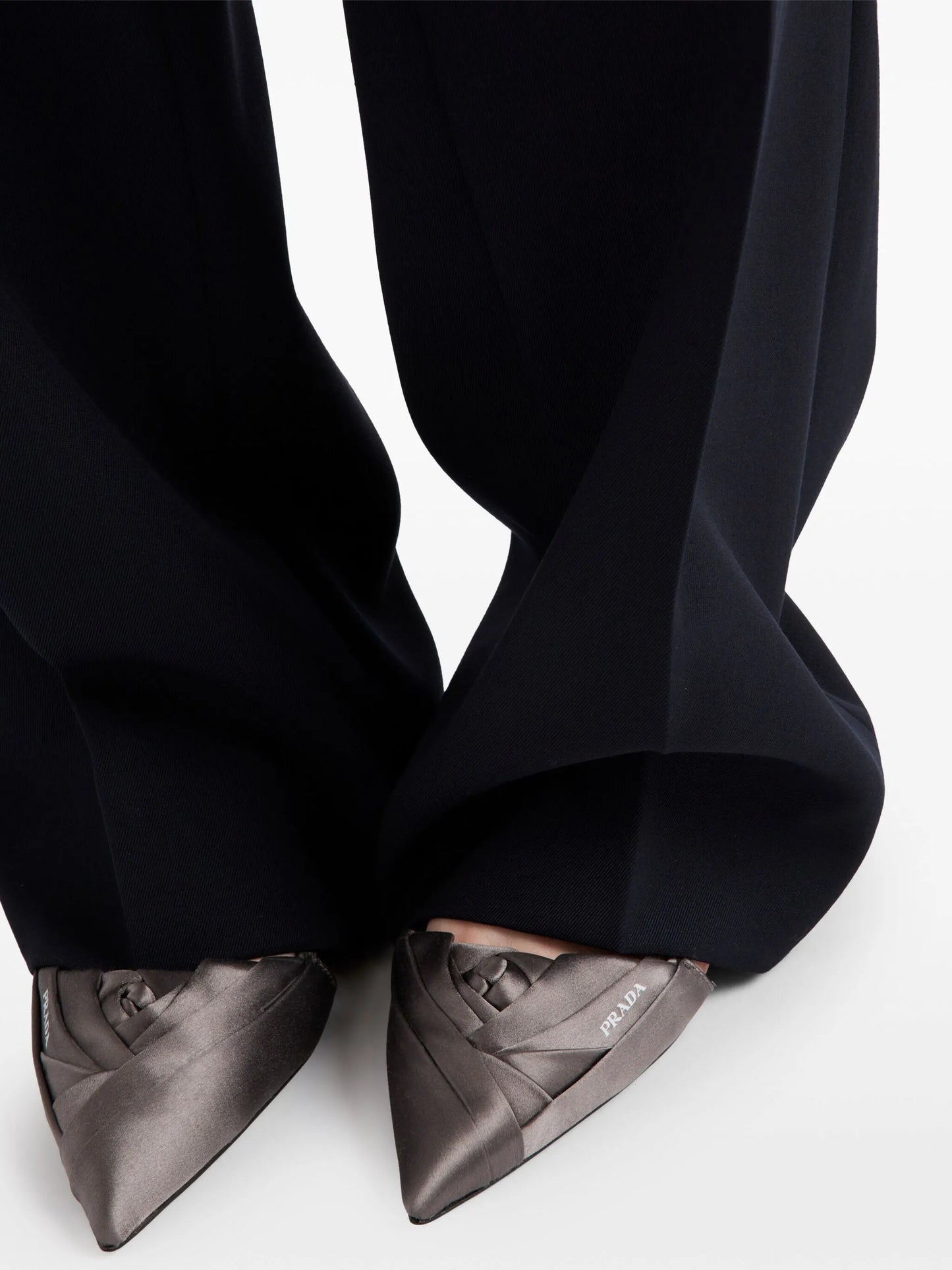 Satin cut-out ballerinas