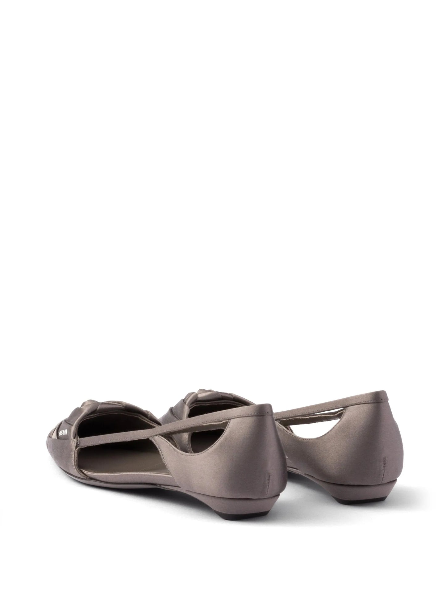 Satin cut-out ballerinas