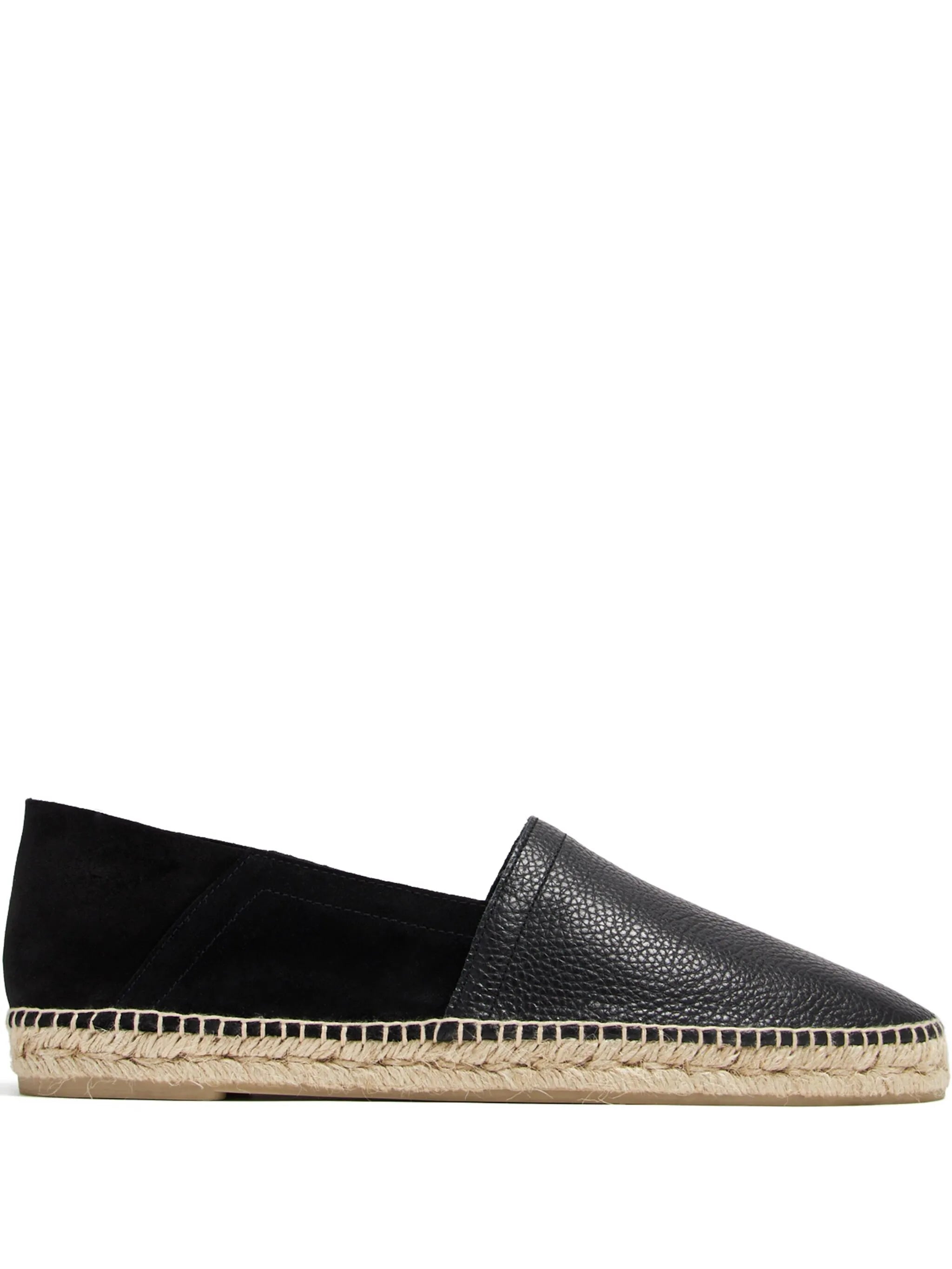 suede panel flat shoes