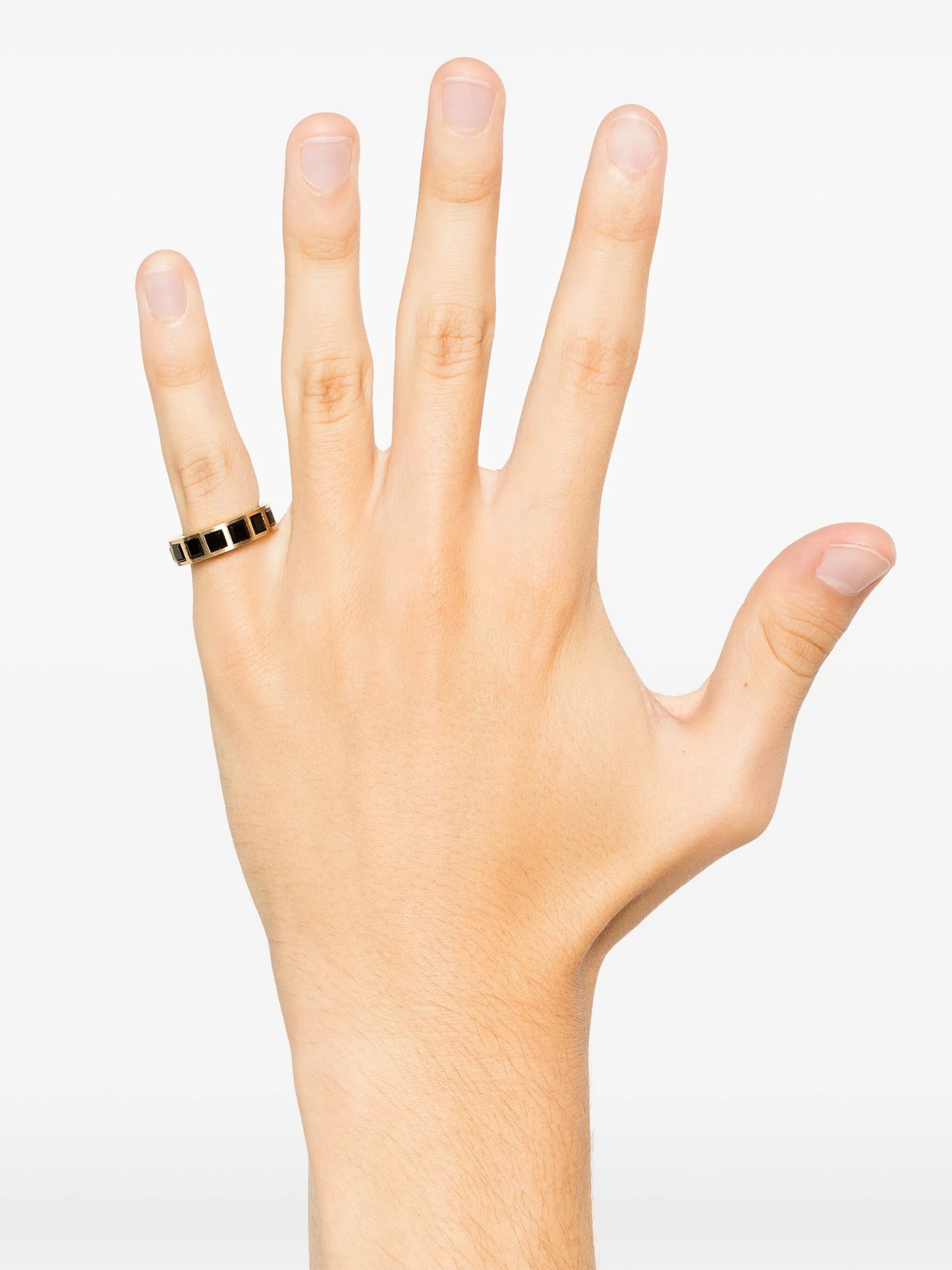 9K recycled gold Arch Square ring