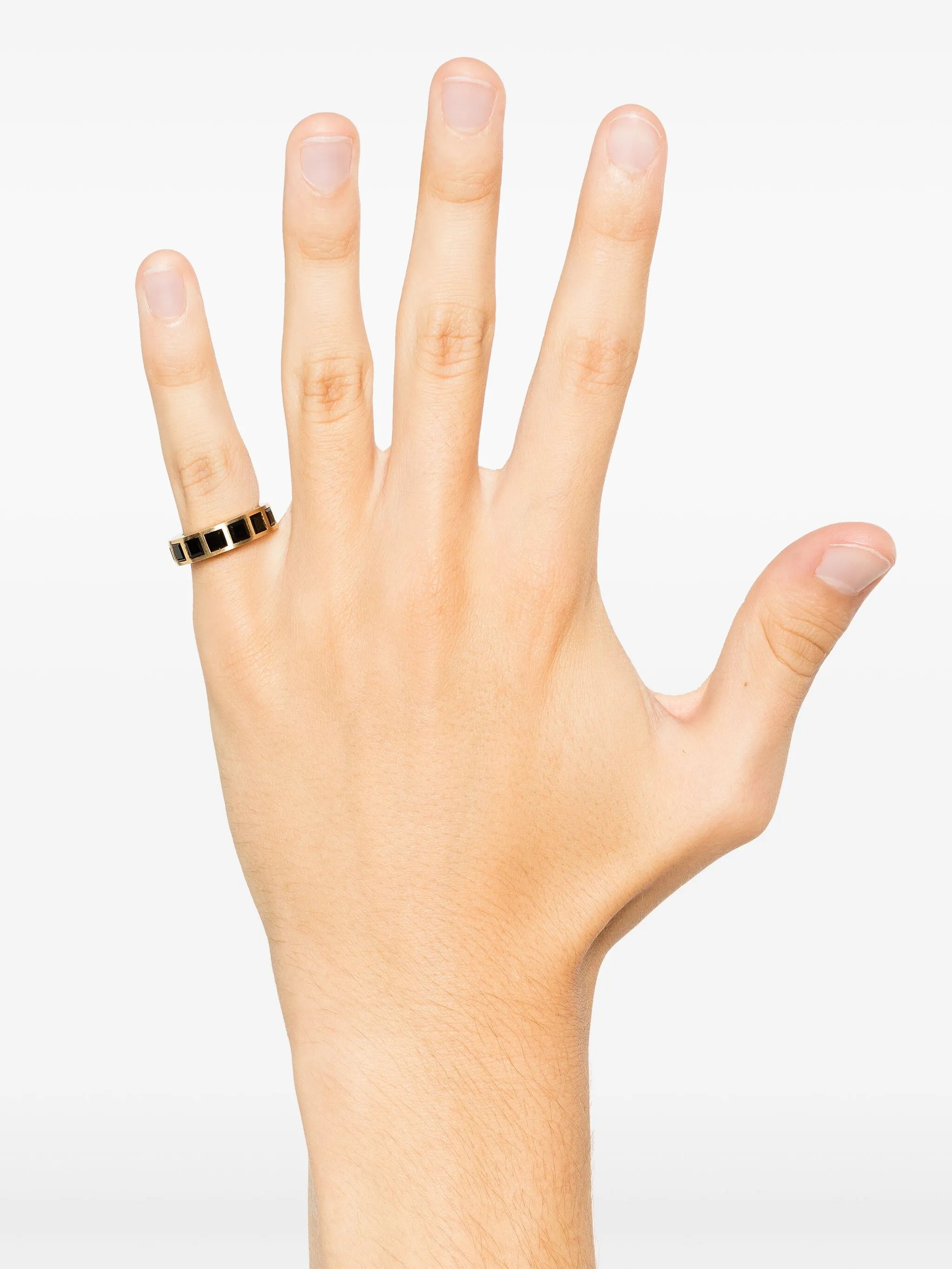 9K recycled gold Arch Square ring