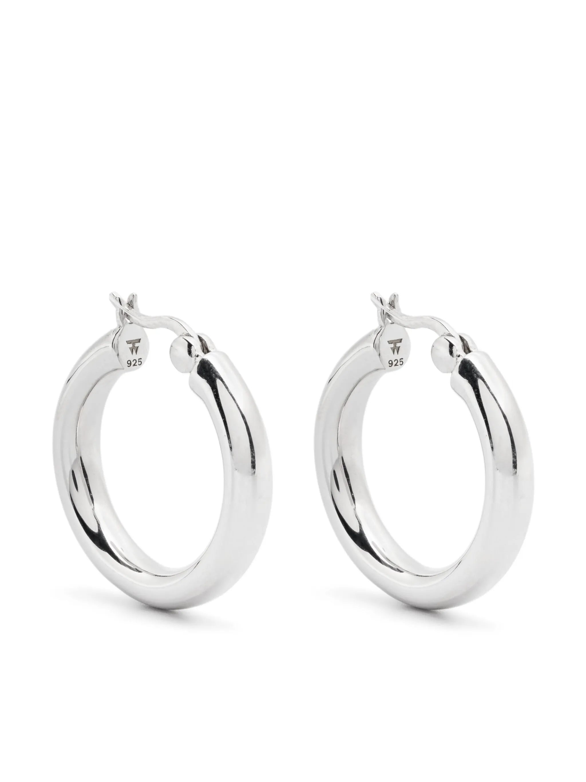 medium sterling silver hoop earrings