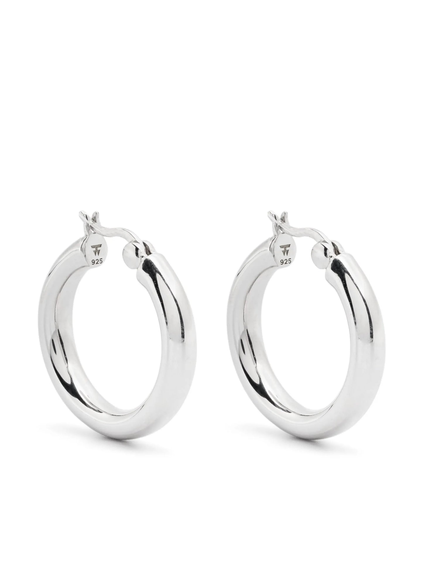 medium sterling silver hoop earrings