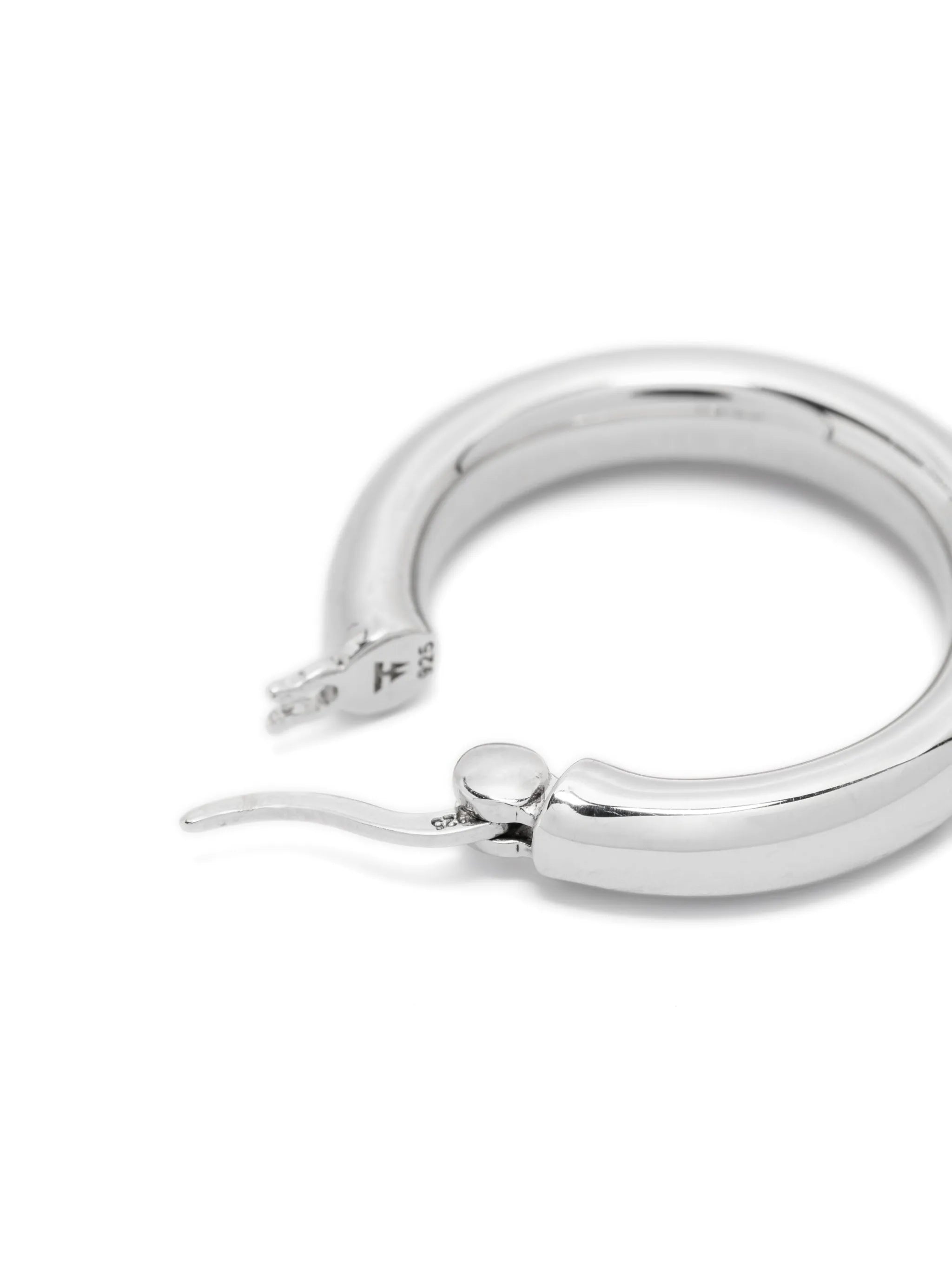 medium sterling silver hoop earrings