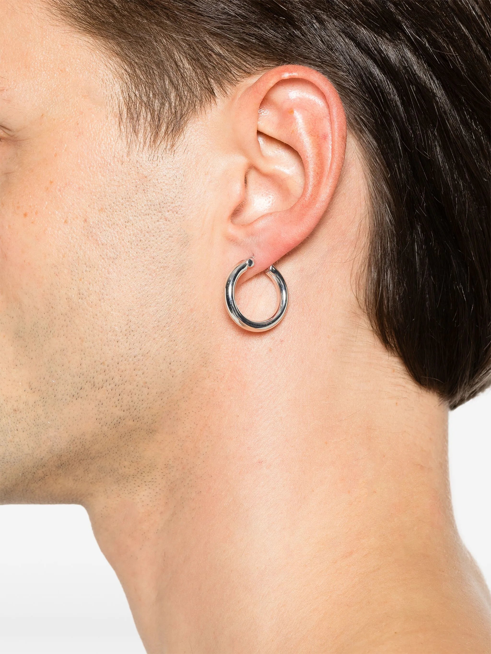 medium sterling silver hoop earrings