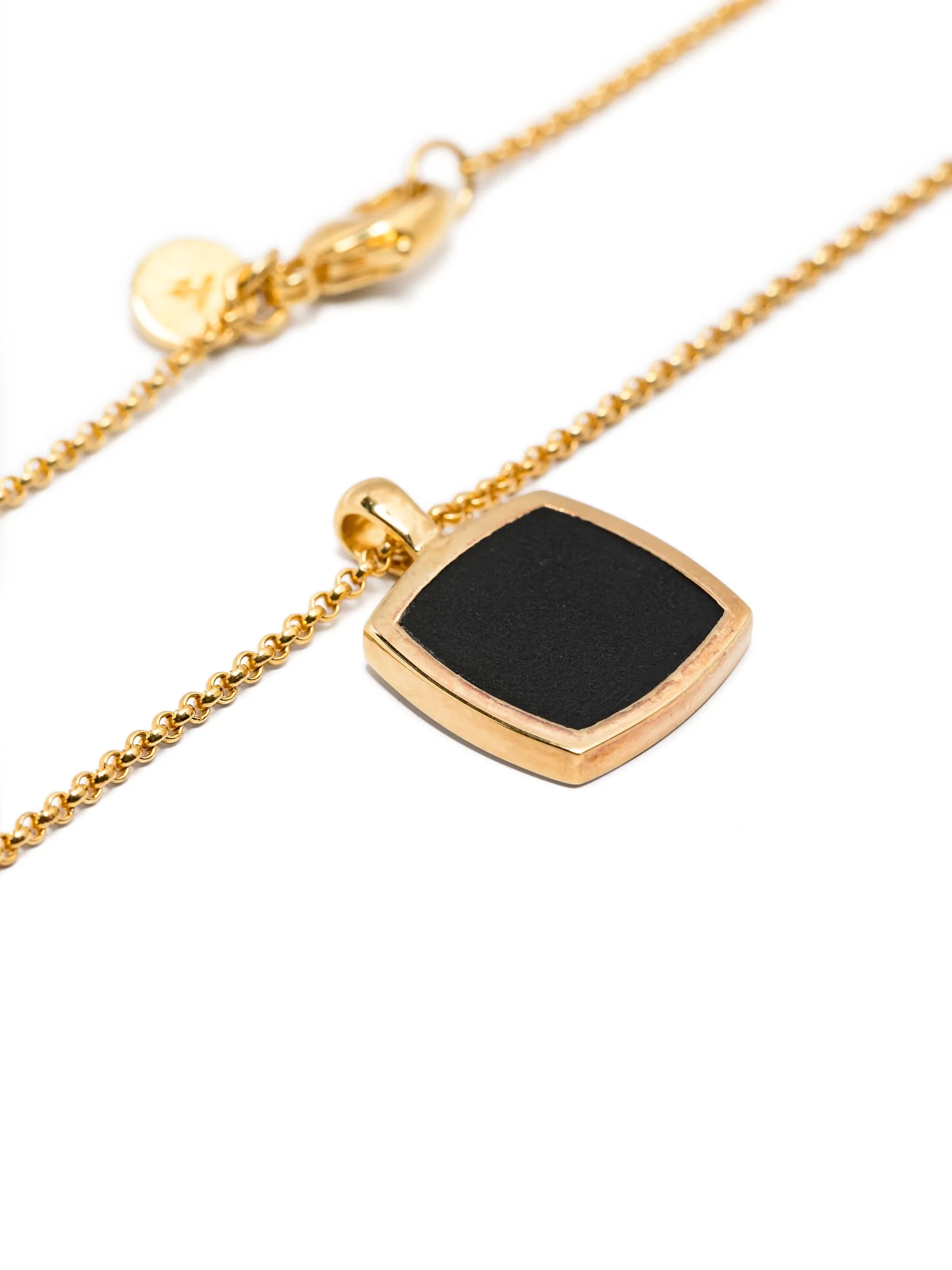 Cushion Pendant Onyx necklace