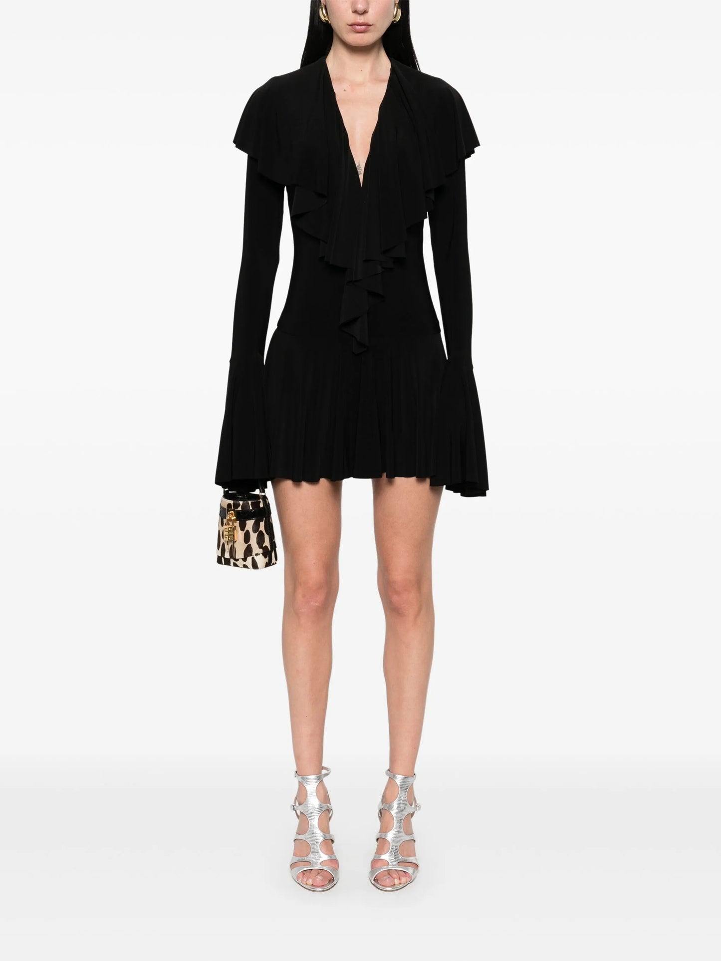 ruffled mini dress
