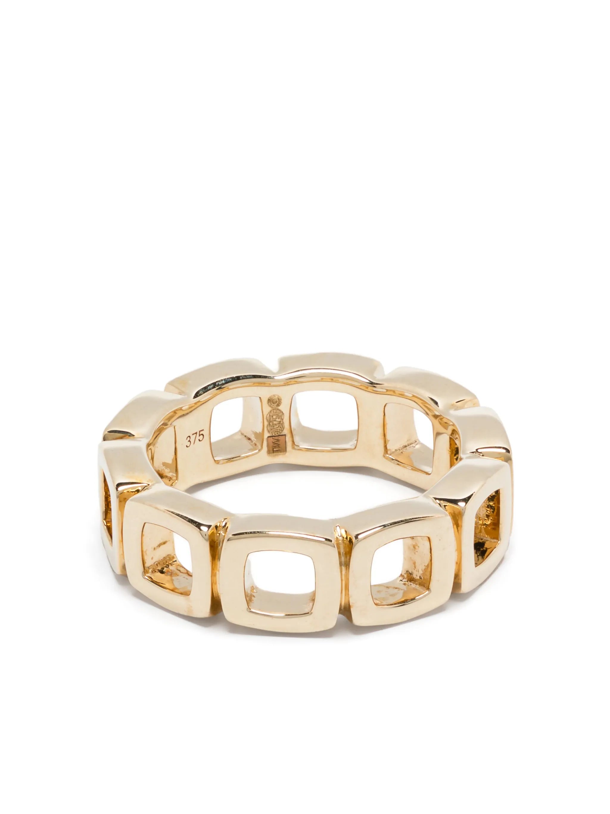 9K yellow gold Cushion ring