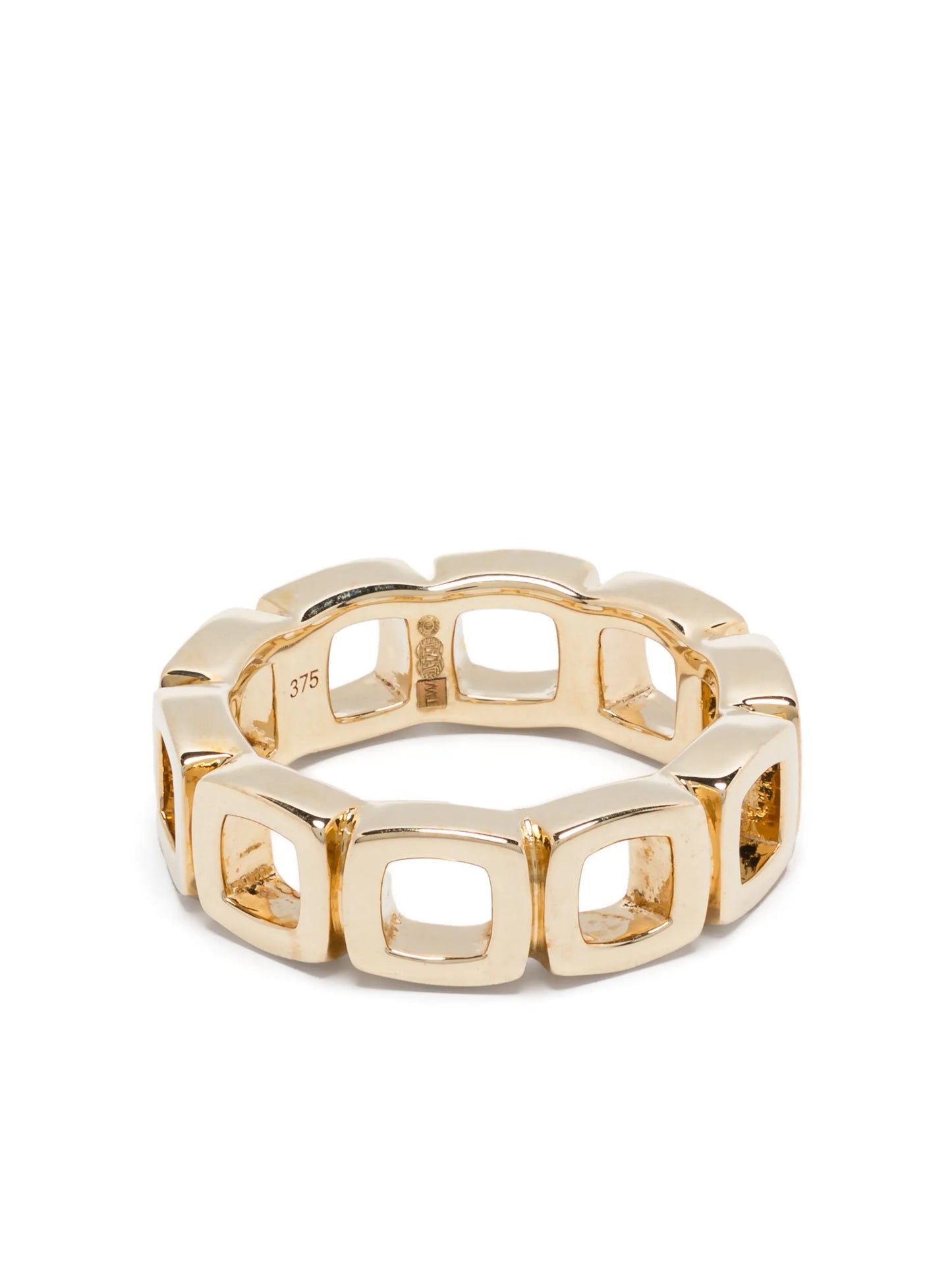 9K yellow gold Cushion ring