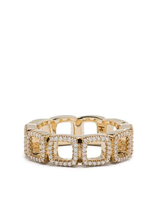 9K gold Cushion ring