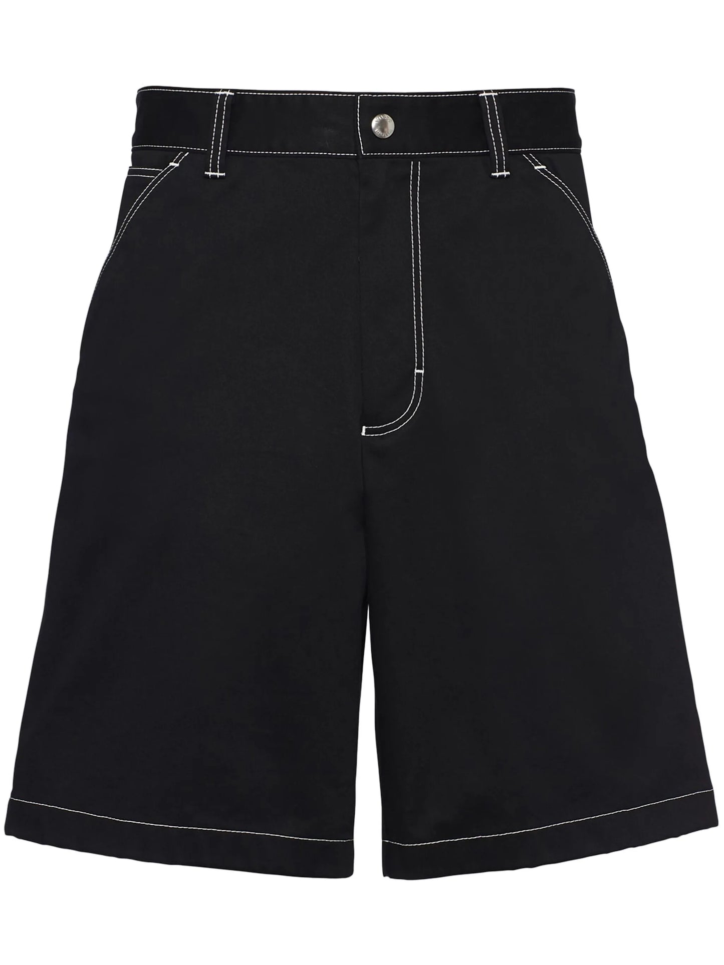straight-leg cotton trousers