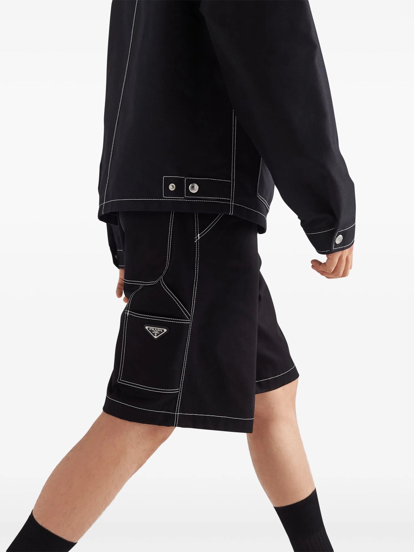 straight-leg cotton trousers