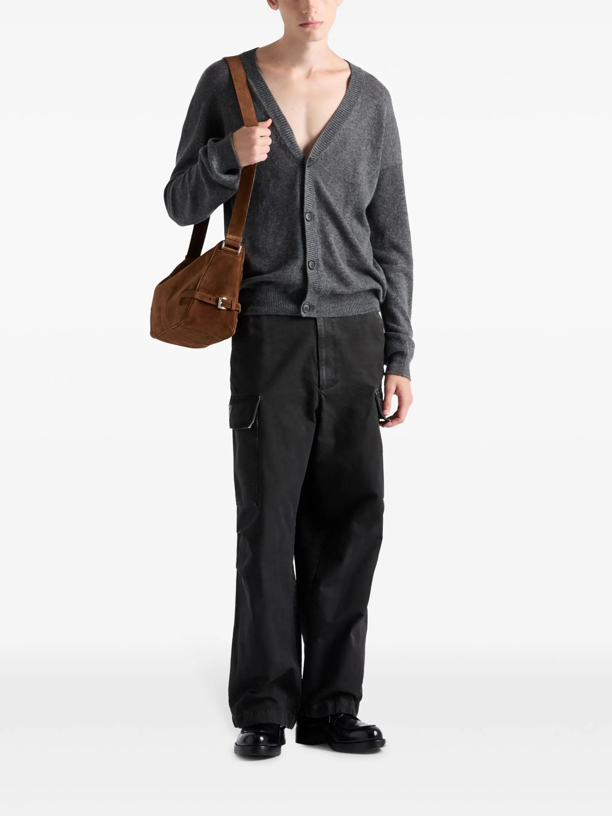 Garment-dyed cotton trousers