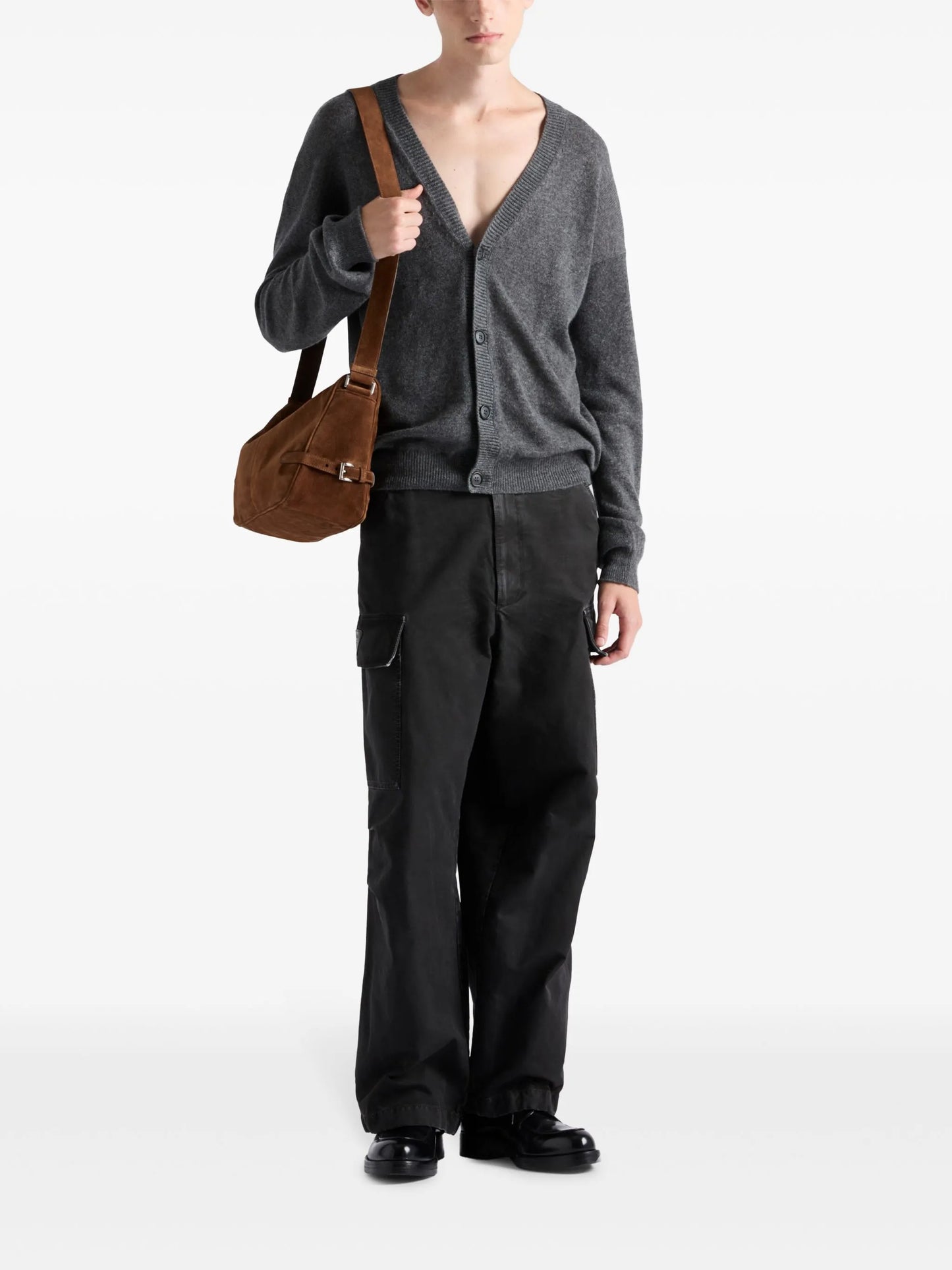 Garment-dyed cotton trousers
