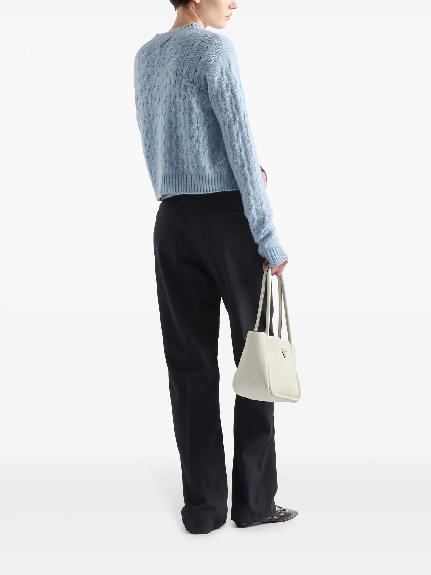 cable-knit buttoned cardigan