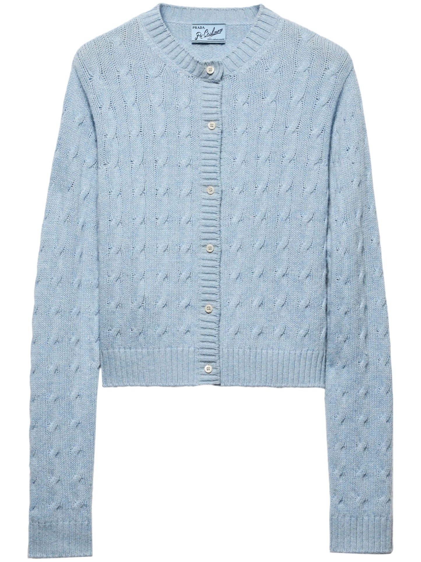 cable-knit buttoned cardigan