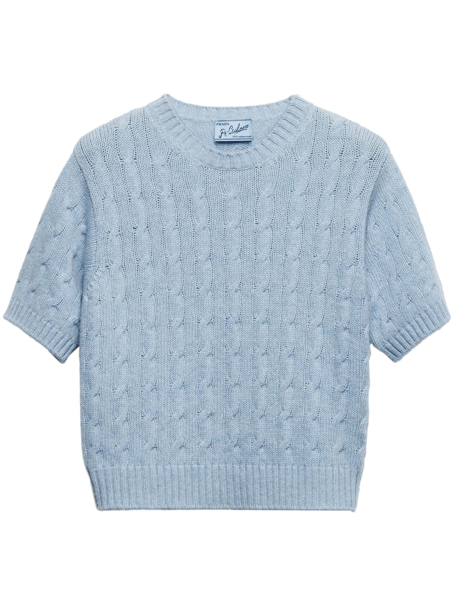 cable-knit re-cashmere sweater