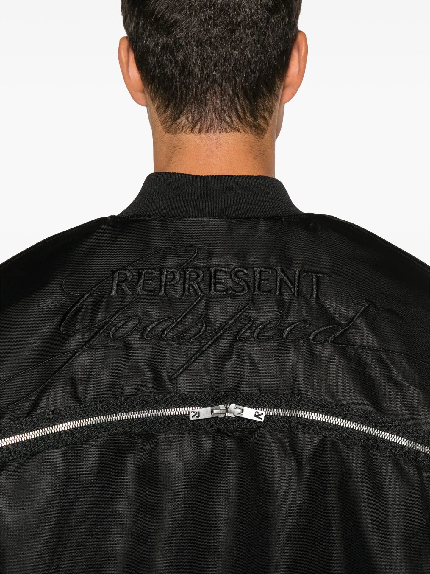 zip-detail bomber jacket