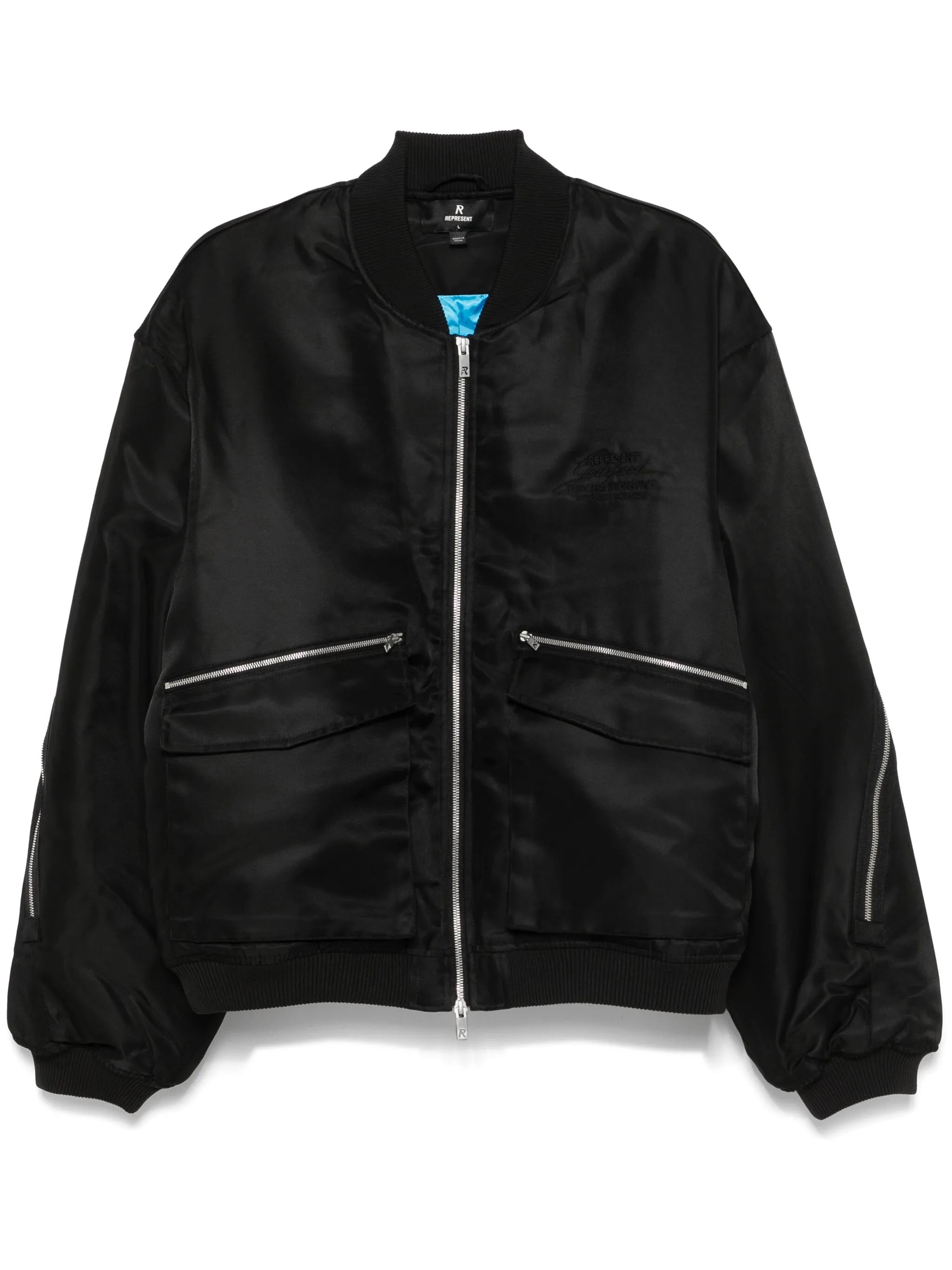 zip-detail bomber jacket