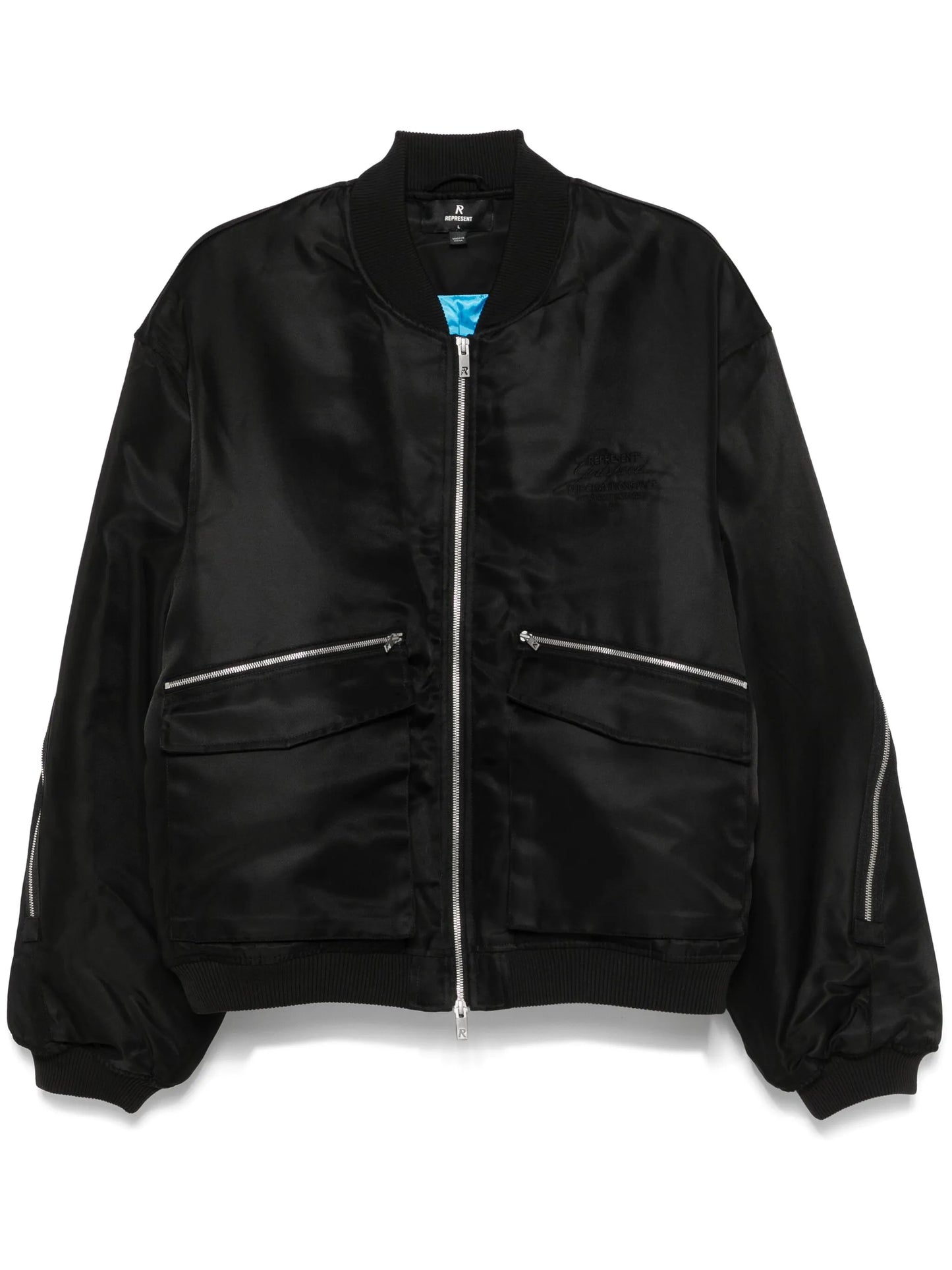 zip-detail bomber jacket