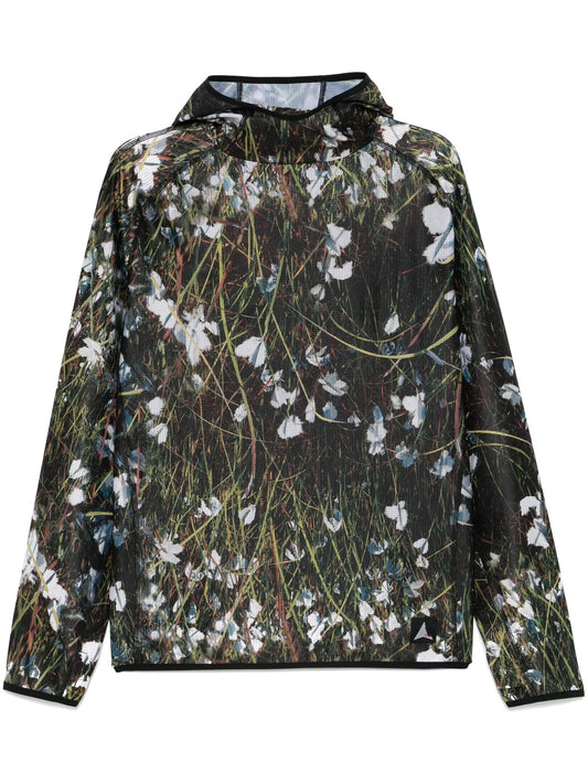 botanical-print hoodie