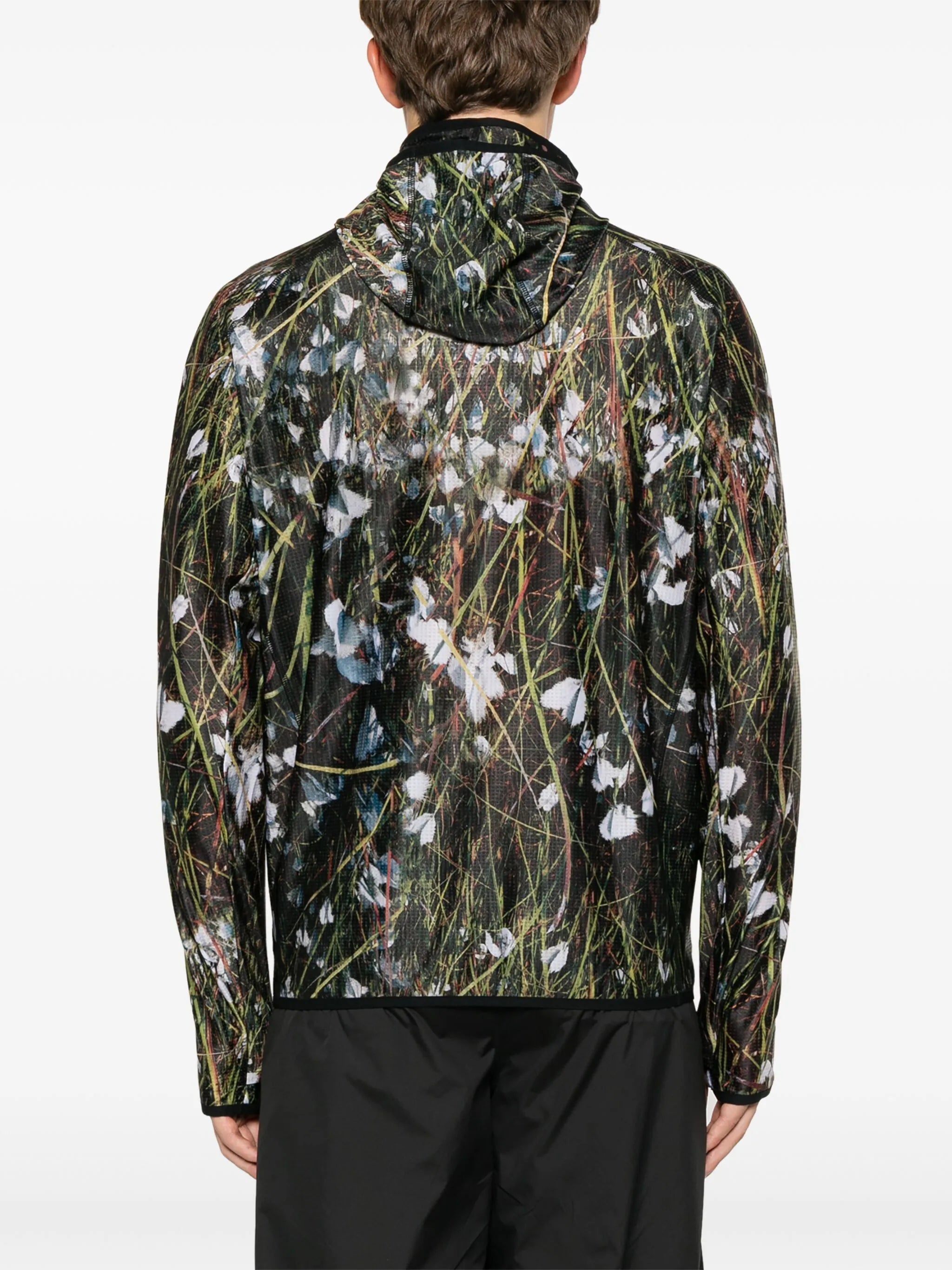 botanical-print hoodie